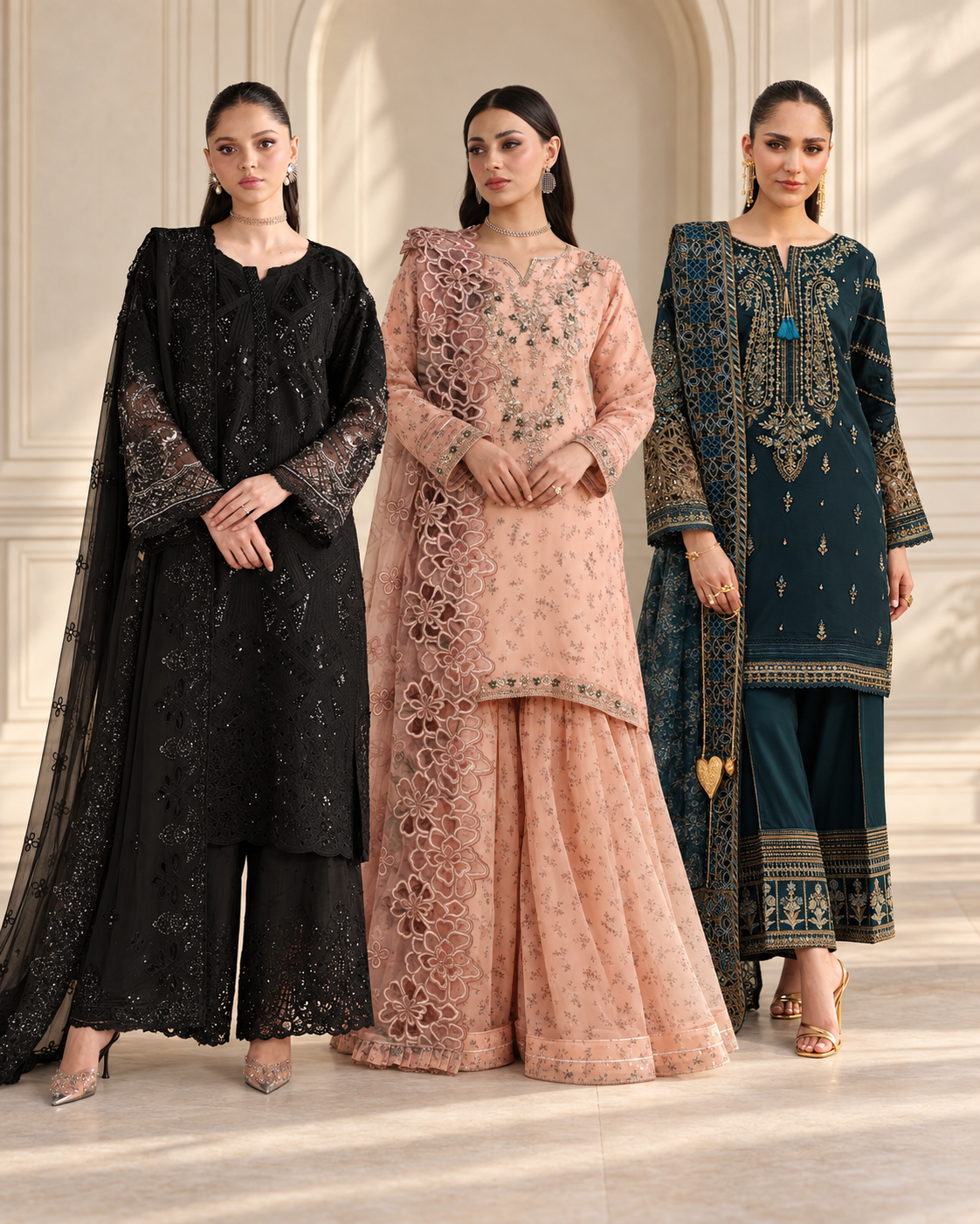Chiffon vs Organza vs Net for Formal Pakistani Dresses
