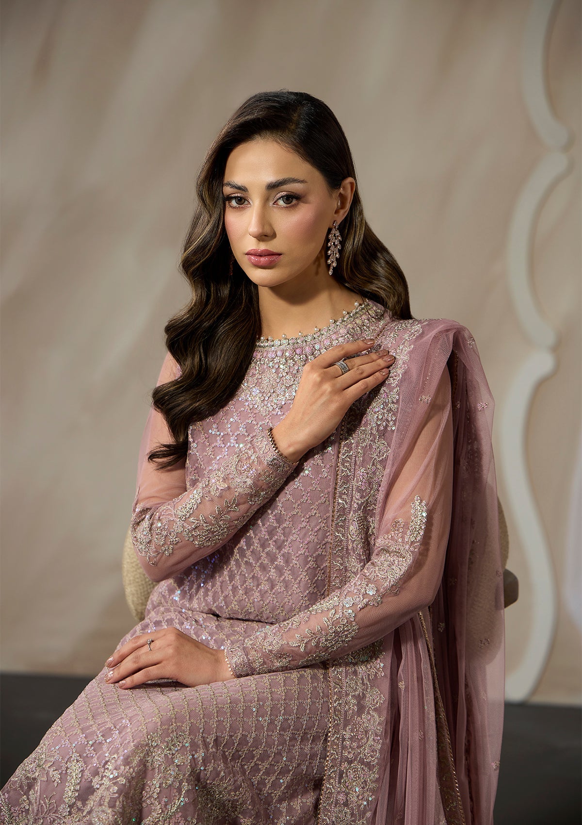 Embroidered Net BT006698-LPK-UN6951-LPK
