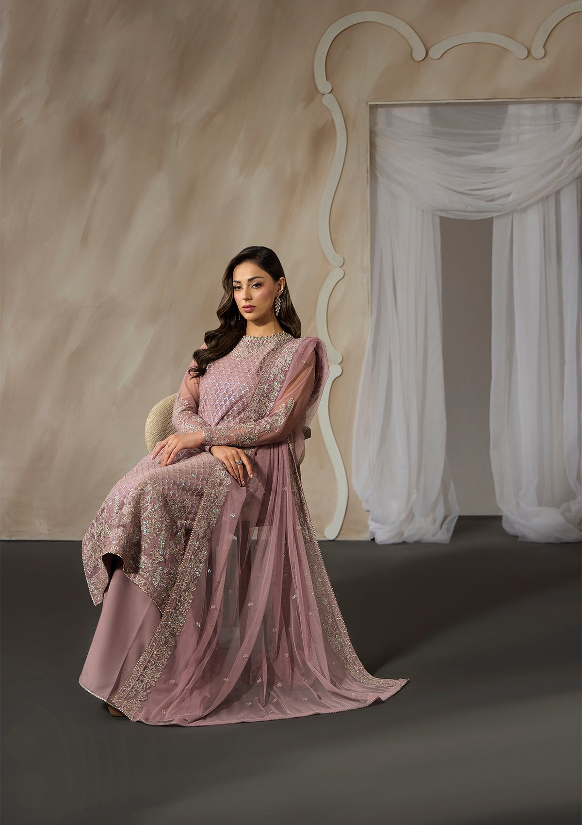 Embroidered Net BT006698-LPK-UN6951-LPK