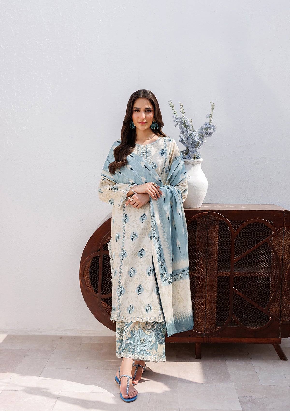 PRINTED EMB LAWN BT006810-OWH
