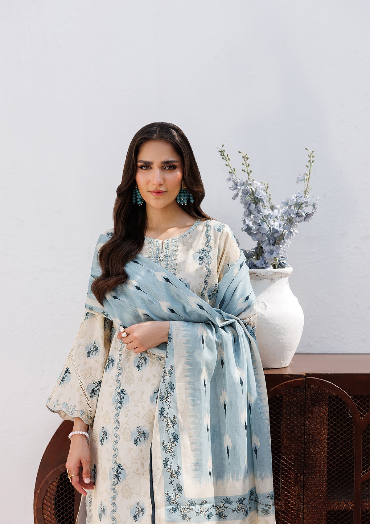 PRINTED EMB LAWN BT006810-OWH