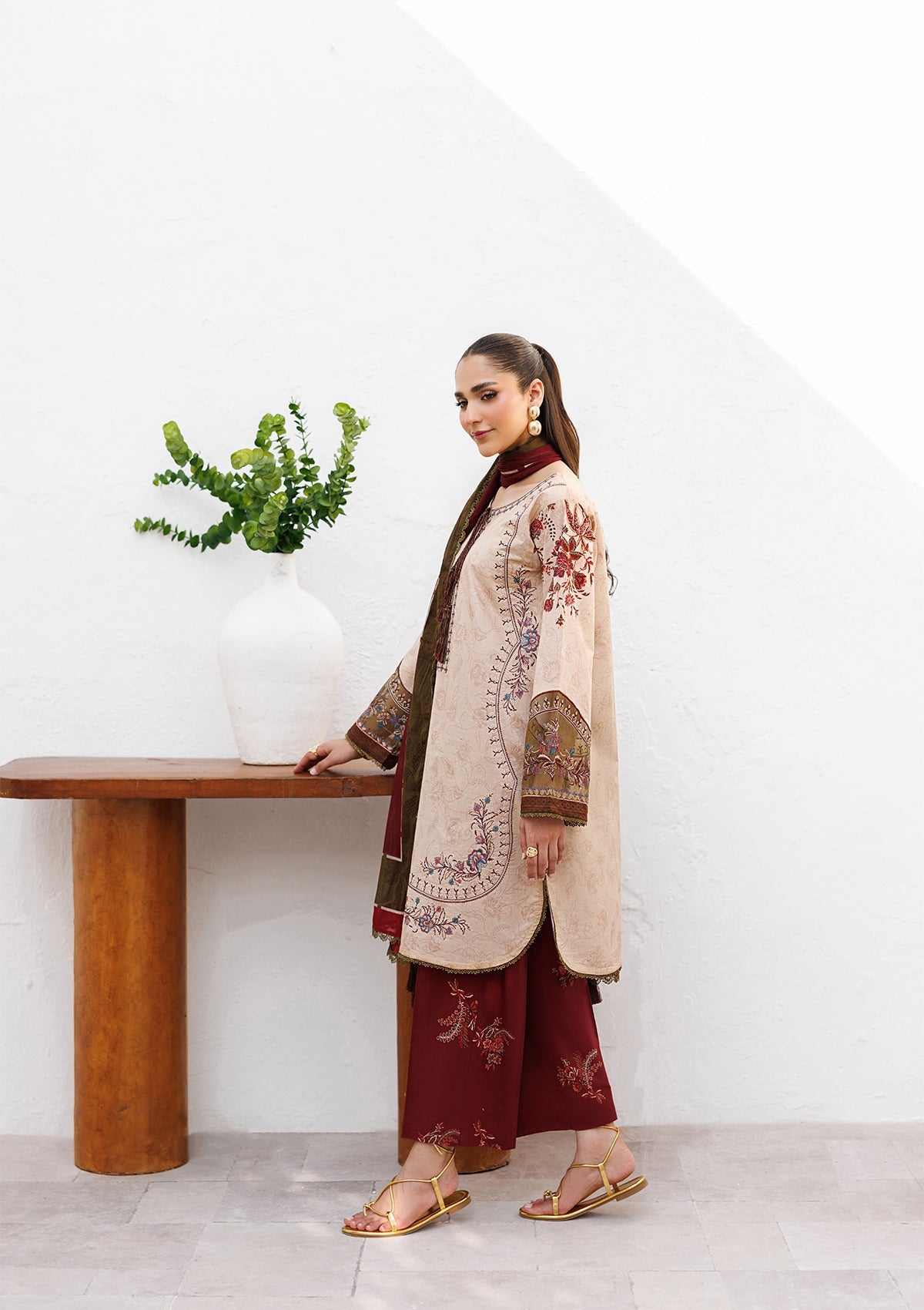 PRINTED EMB LAWN BT006821-LBR