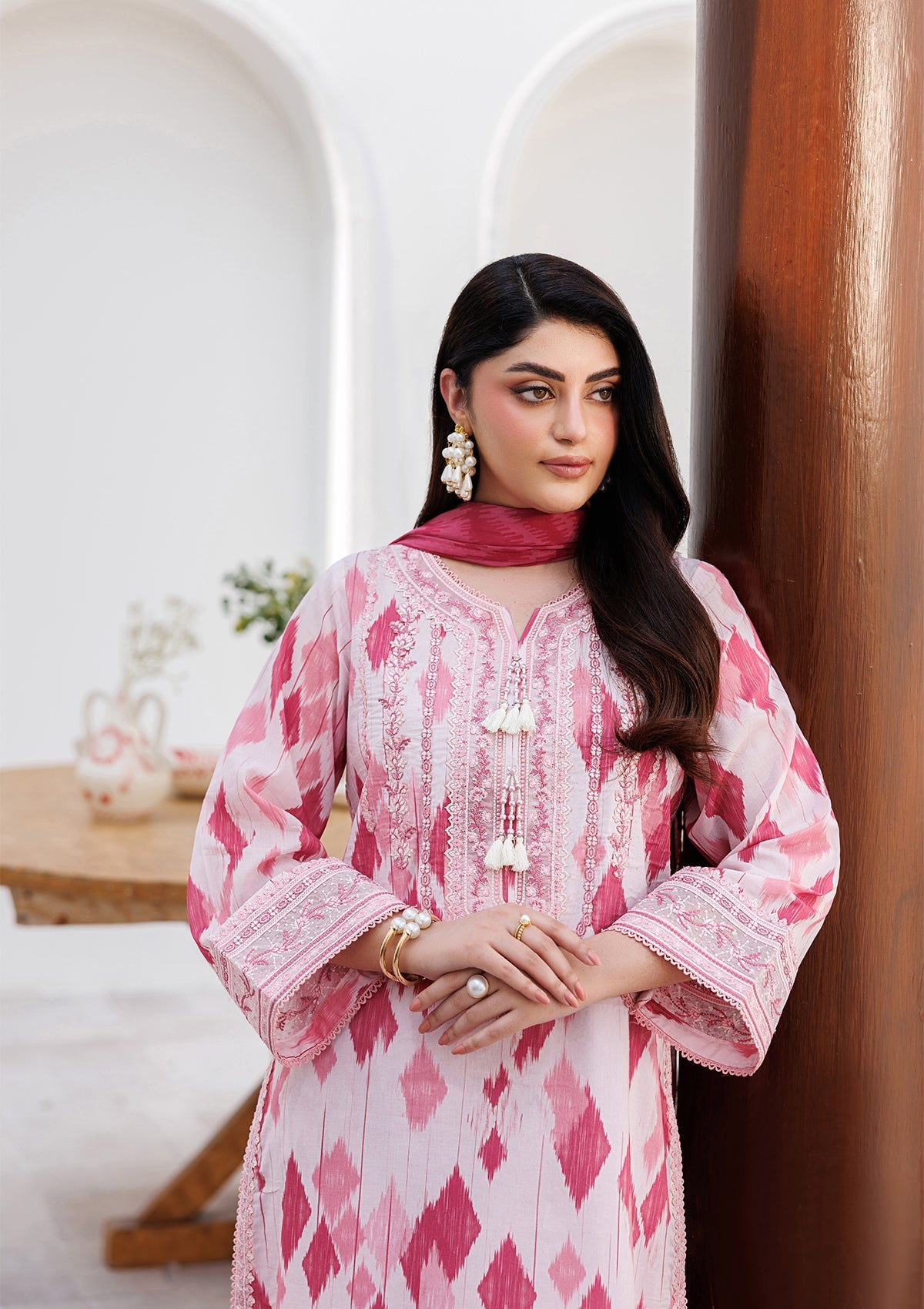 PRINTED EMB LAWN BT006810-LPK