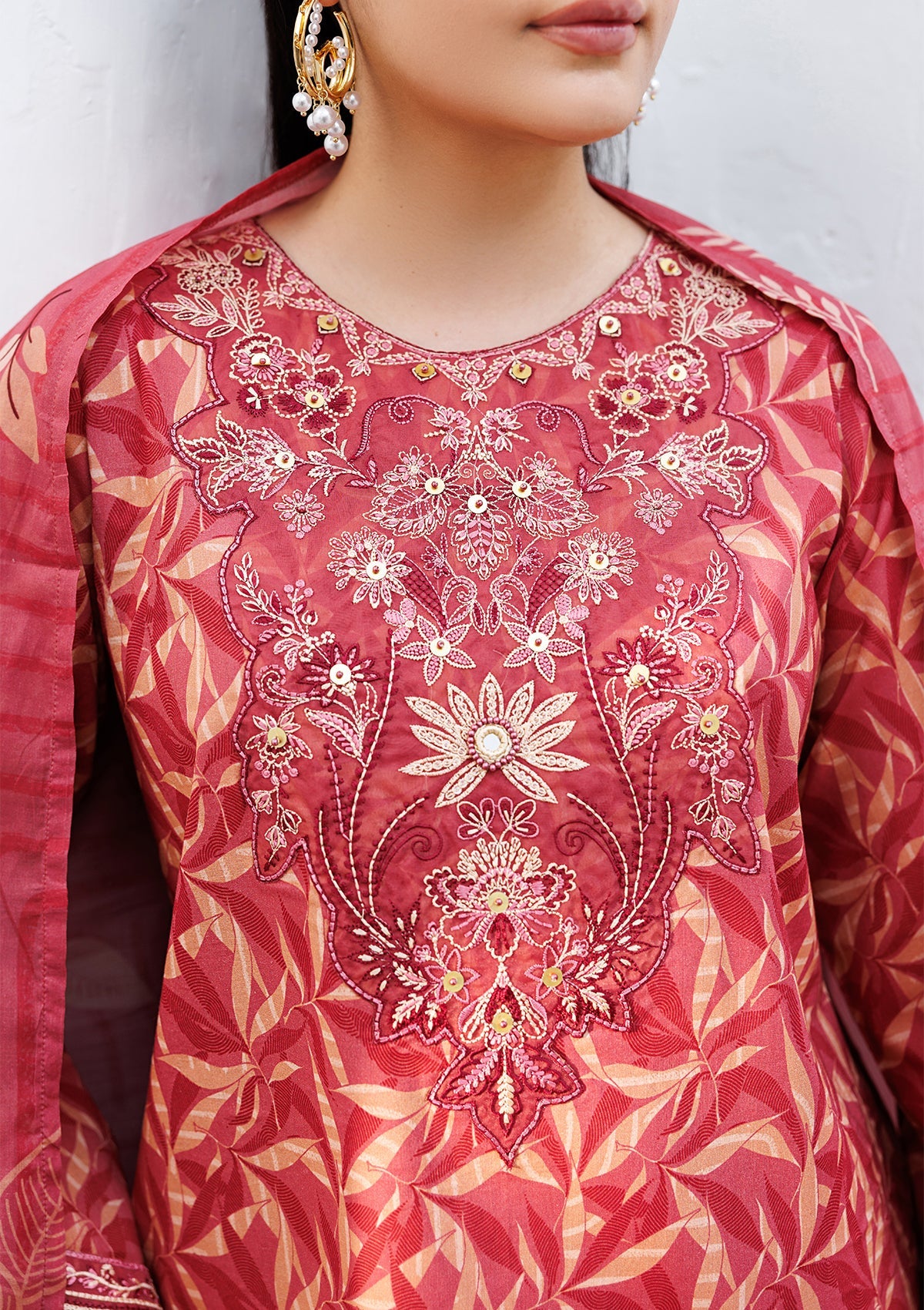 PRINTED EMB LAWN BT006810-LMR