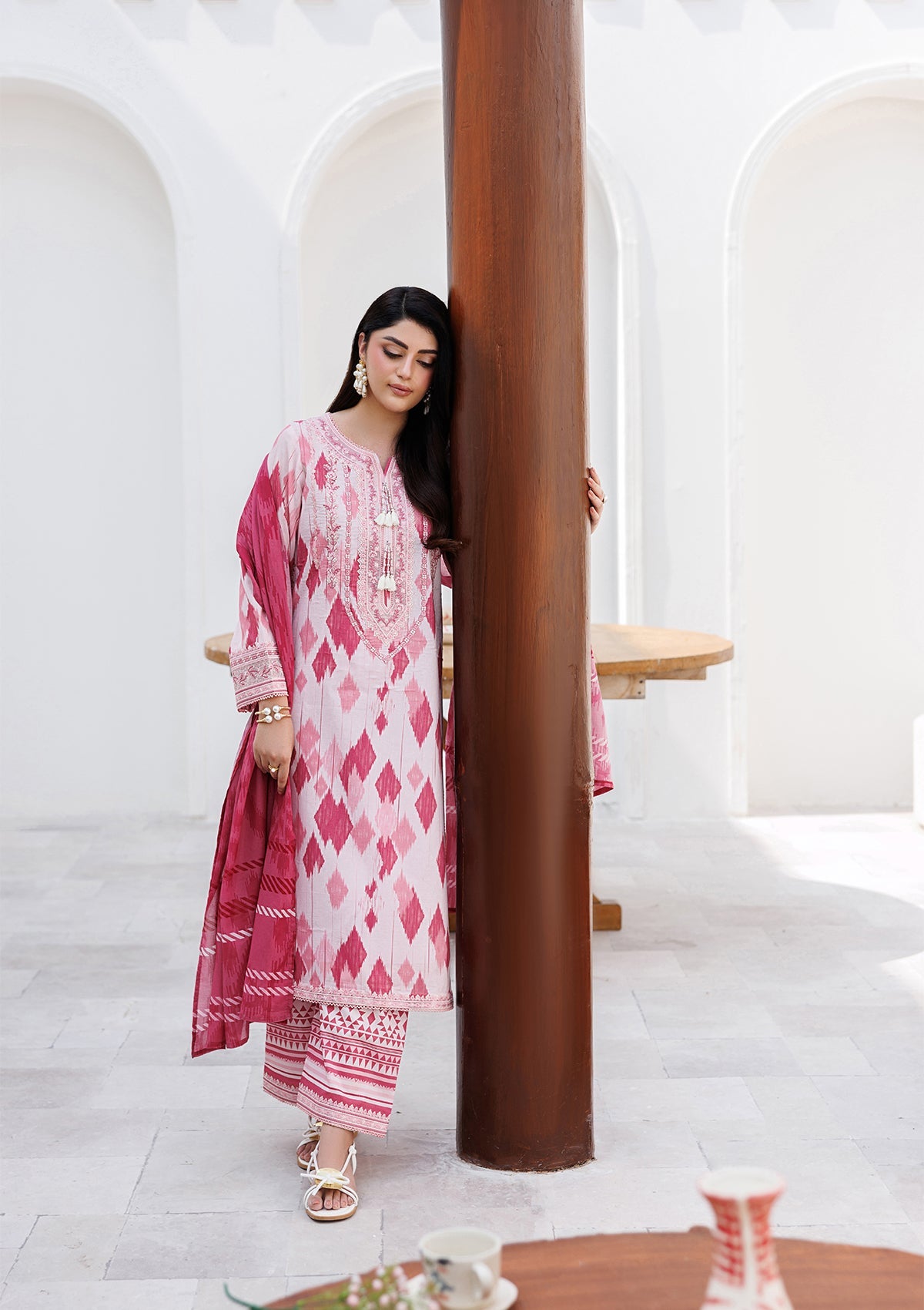PRINTED EMB LAWN BT006810-LPK