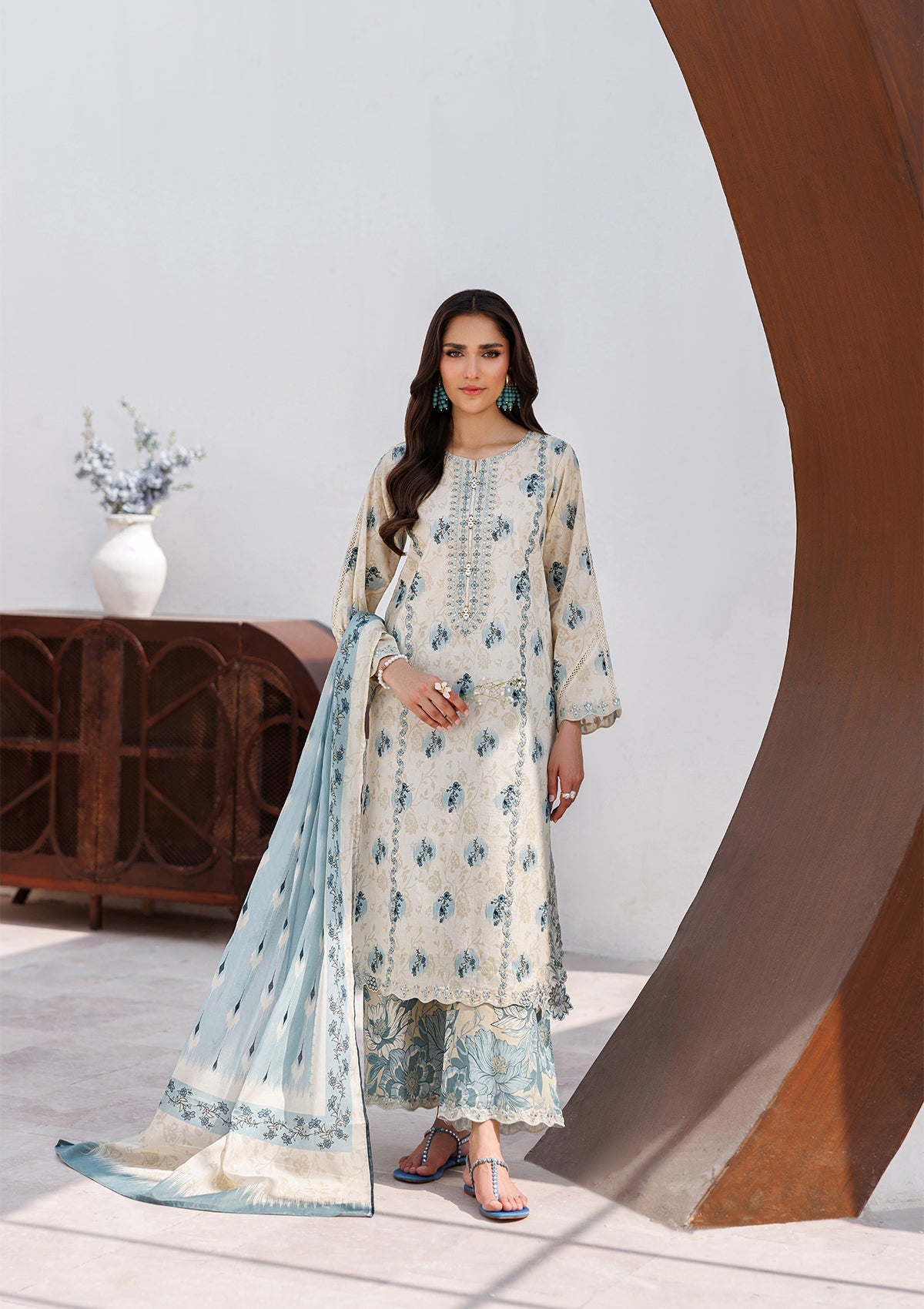 PRINTED EMB LAWN BT006810-OWH
