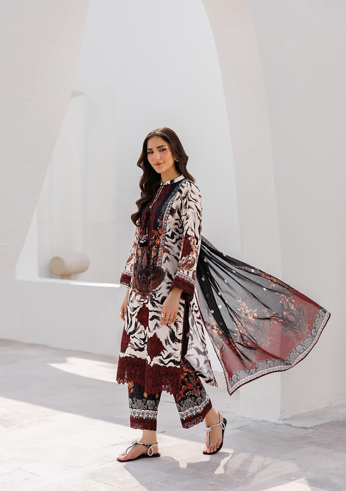 PRINTED EMB LAWN BT006810-BMN