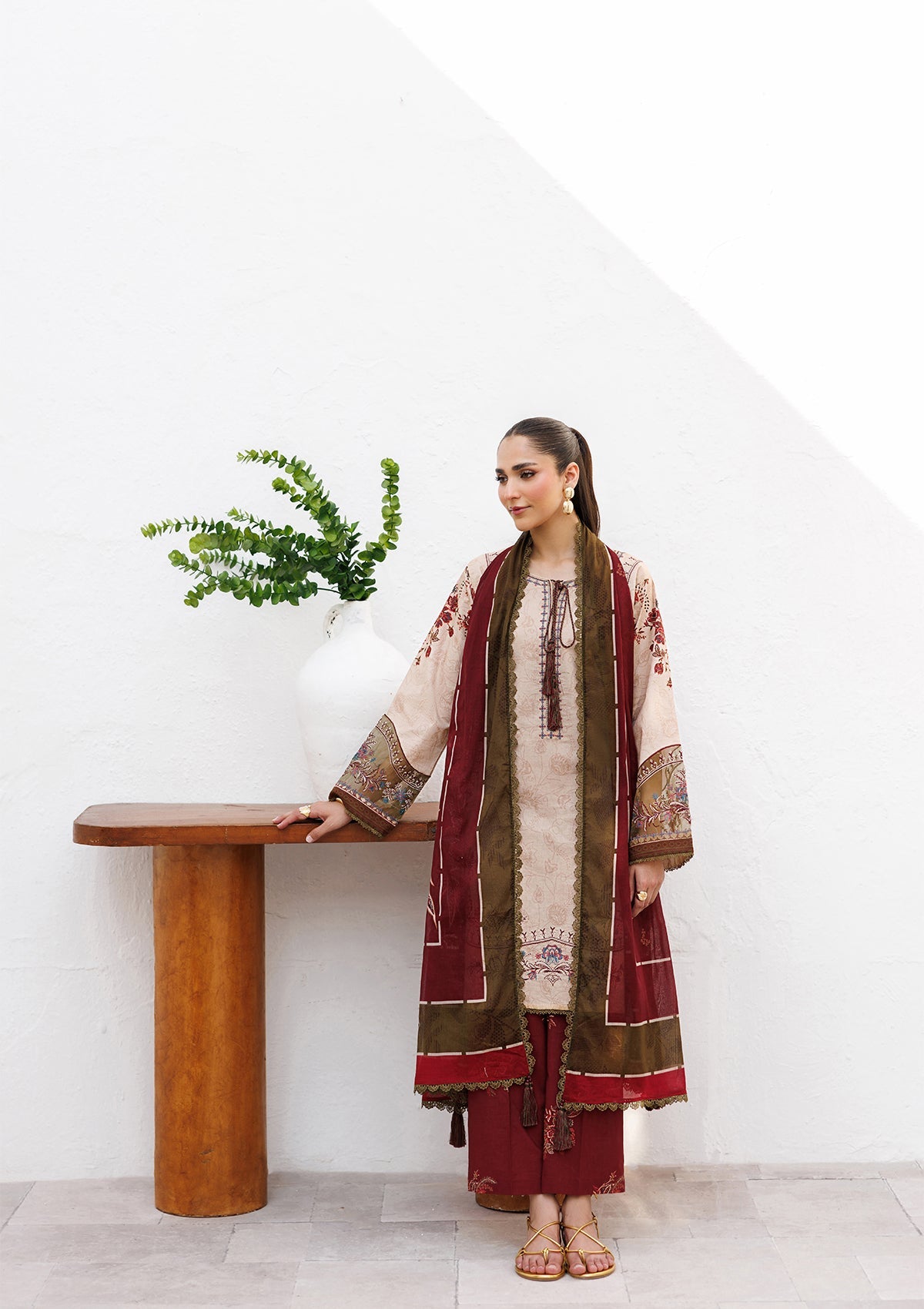 PRINTED EMB LAWN BT006821-LBR