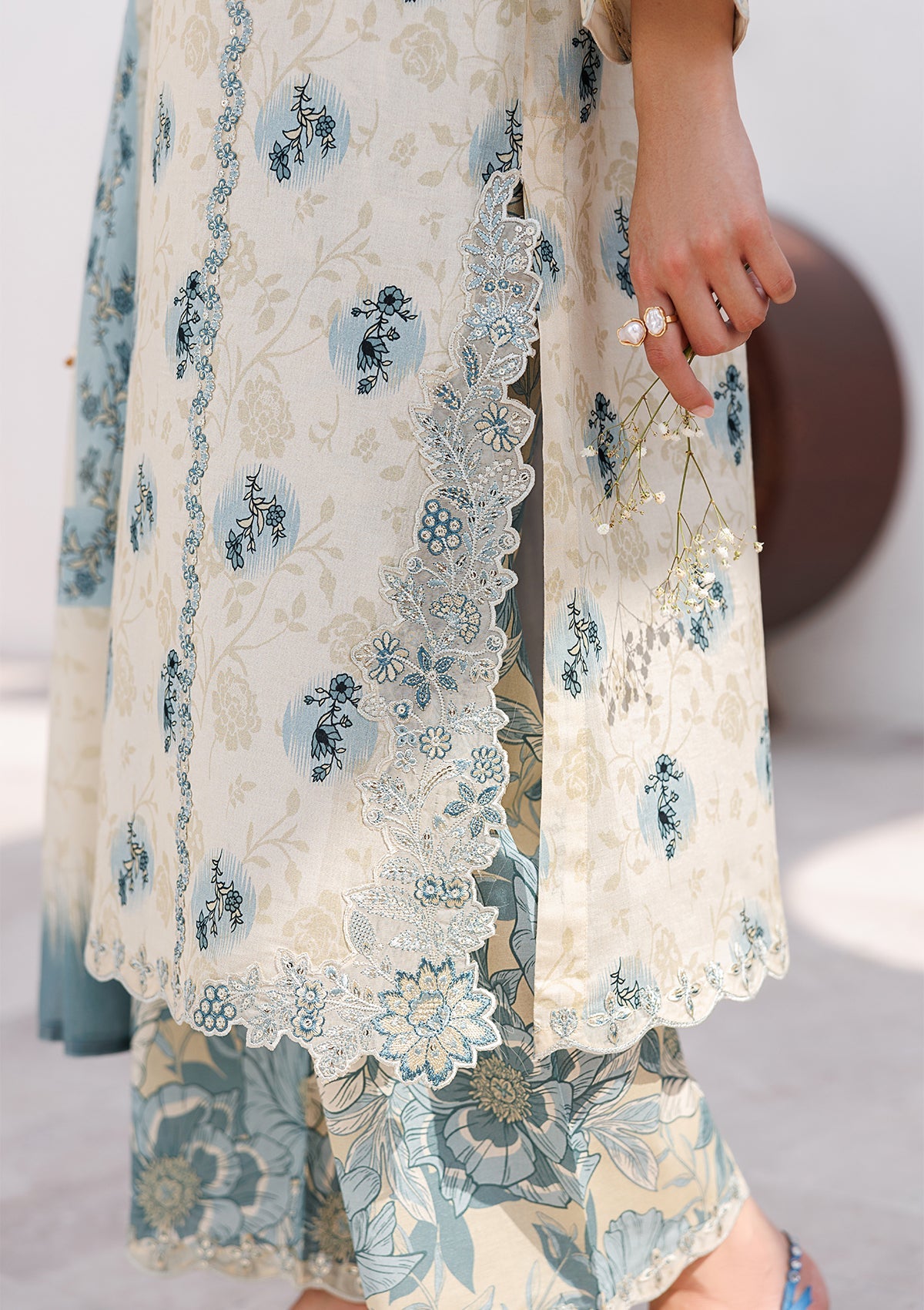 PRINTED EMB LAWN BT006810-OWH