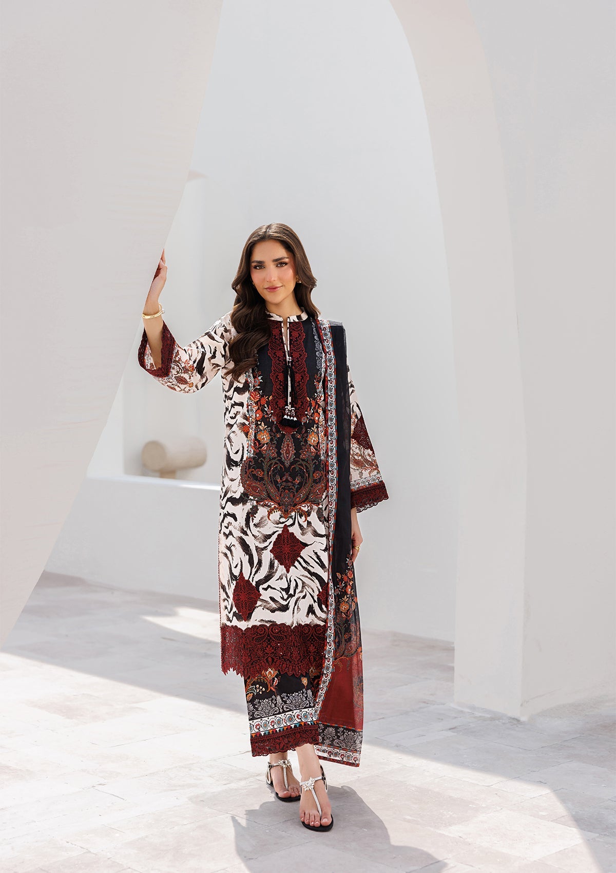 PRINTED EMB LAWN BT006810-BMN