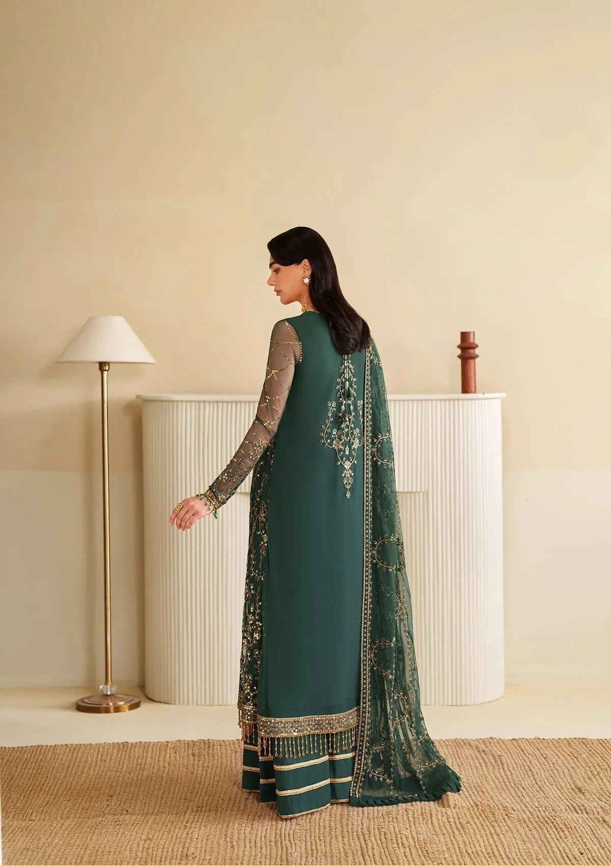Embroidered Net BT6488-GRN Bin Tayyab