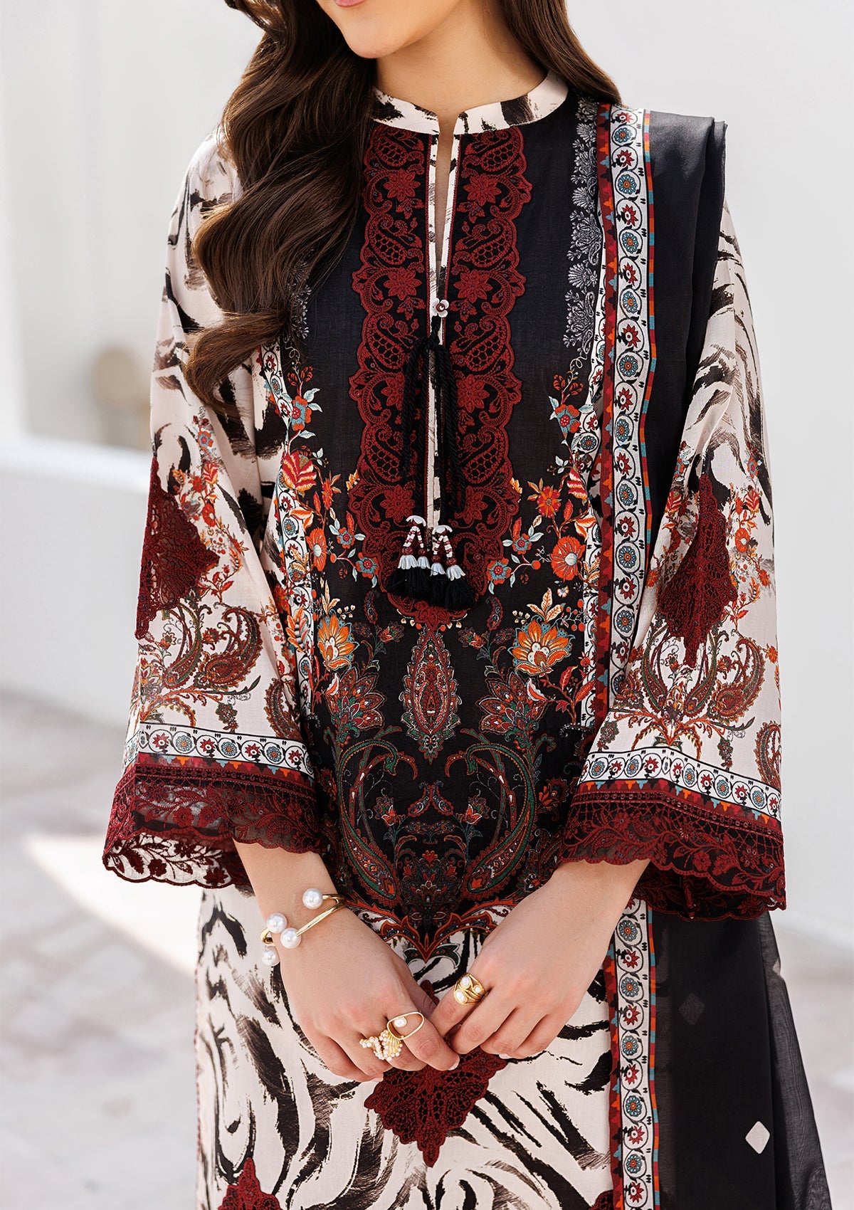 PRINTED EMB LAWN BT006810-BMN