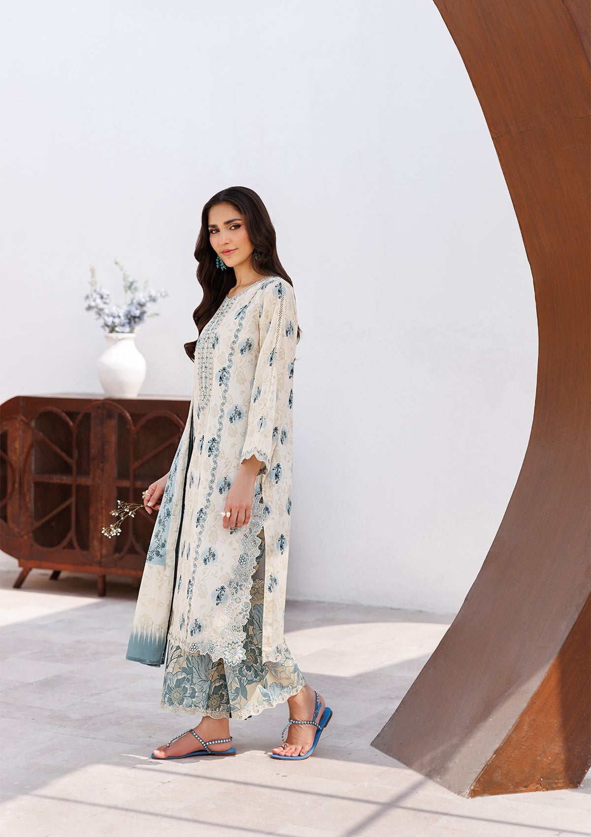 PRINTED EMB LAWN BT006810-OWH