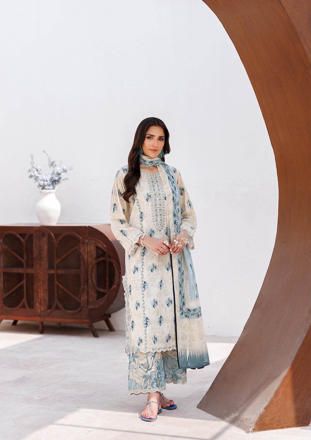 PRINTED EMB LAWN BT006810-OWH