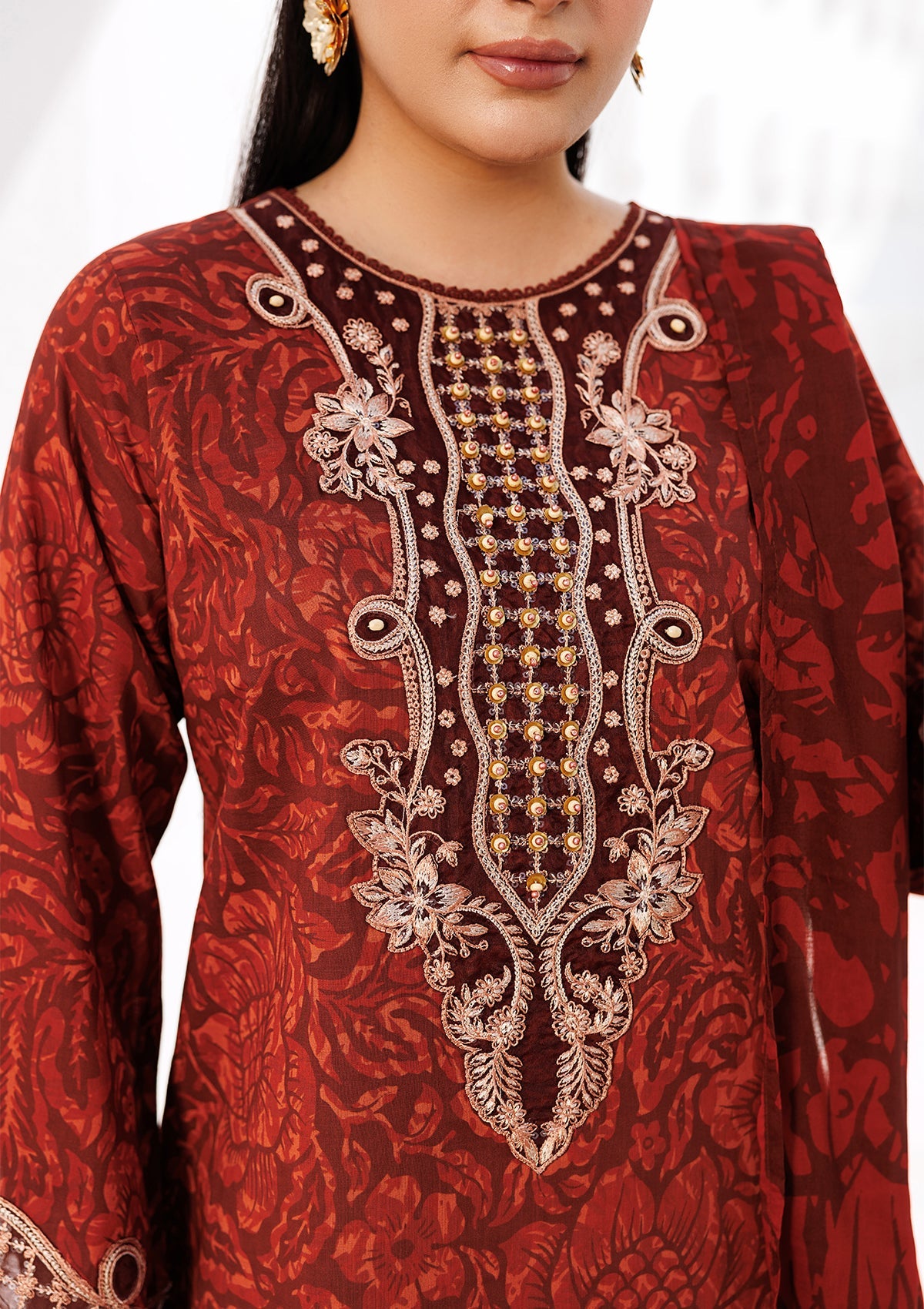 PRINTED EMB LAWN BT006810-RST