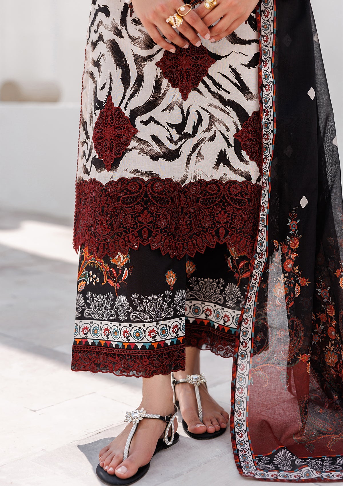 PRINTED EMB LAWN BT006810-BMN
