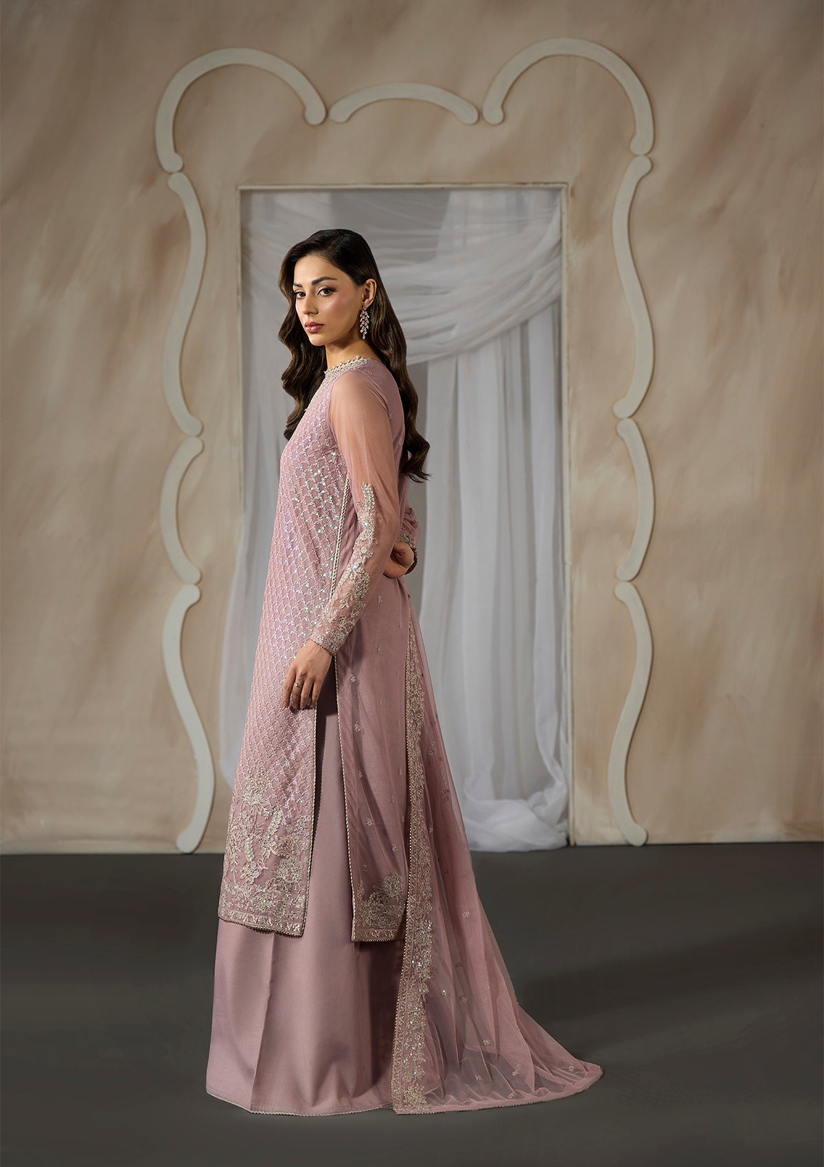 Embroidered Net BT006698-LPK-UN6951-LPK