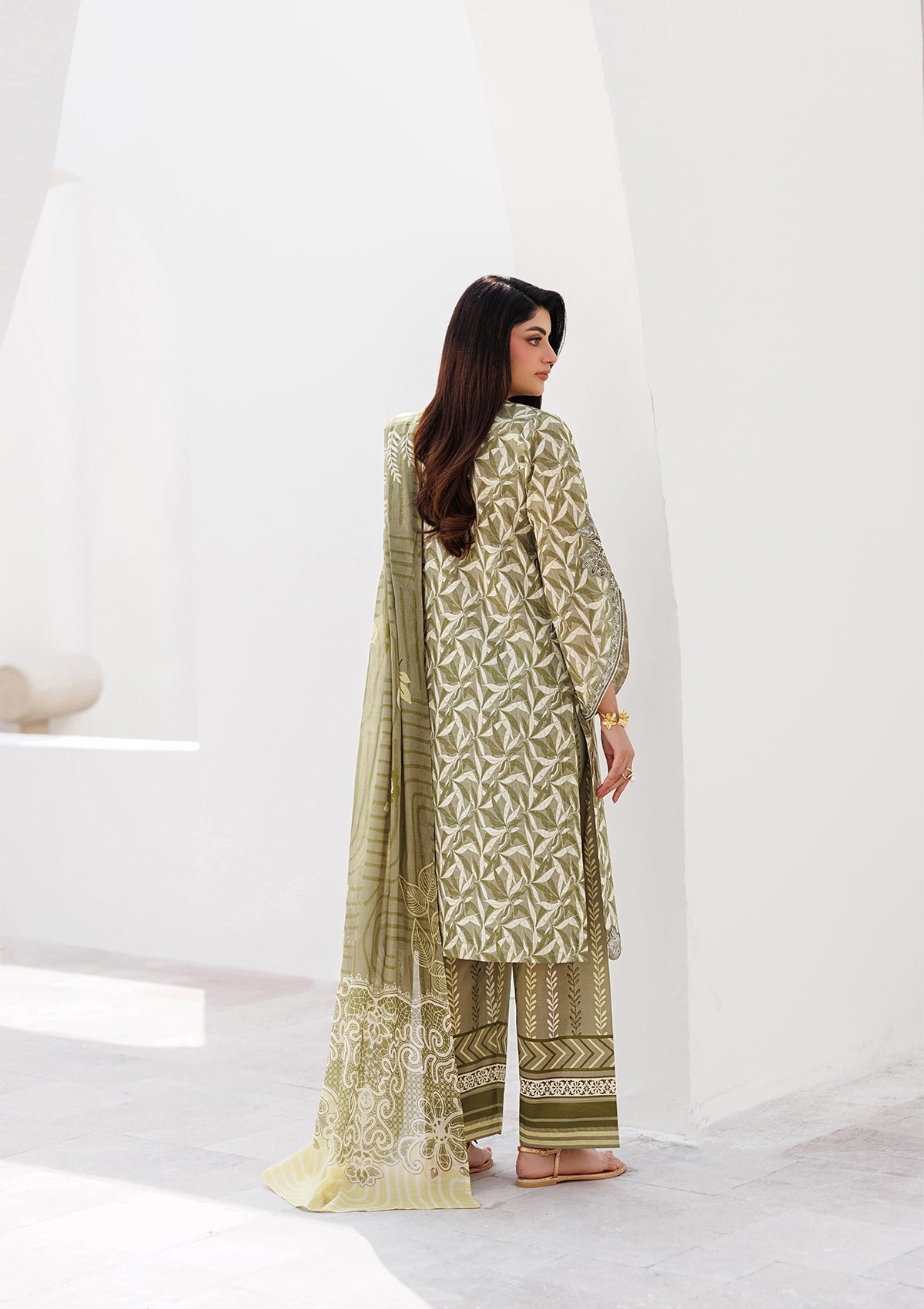 PRINTED EMB LAWN BT006810-OLV