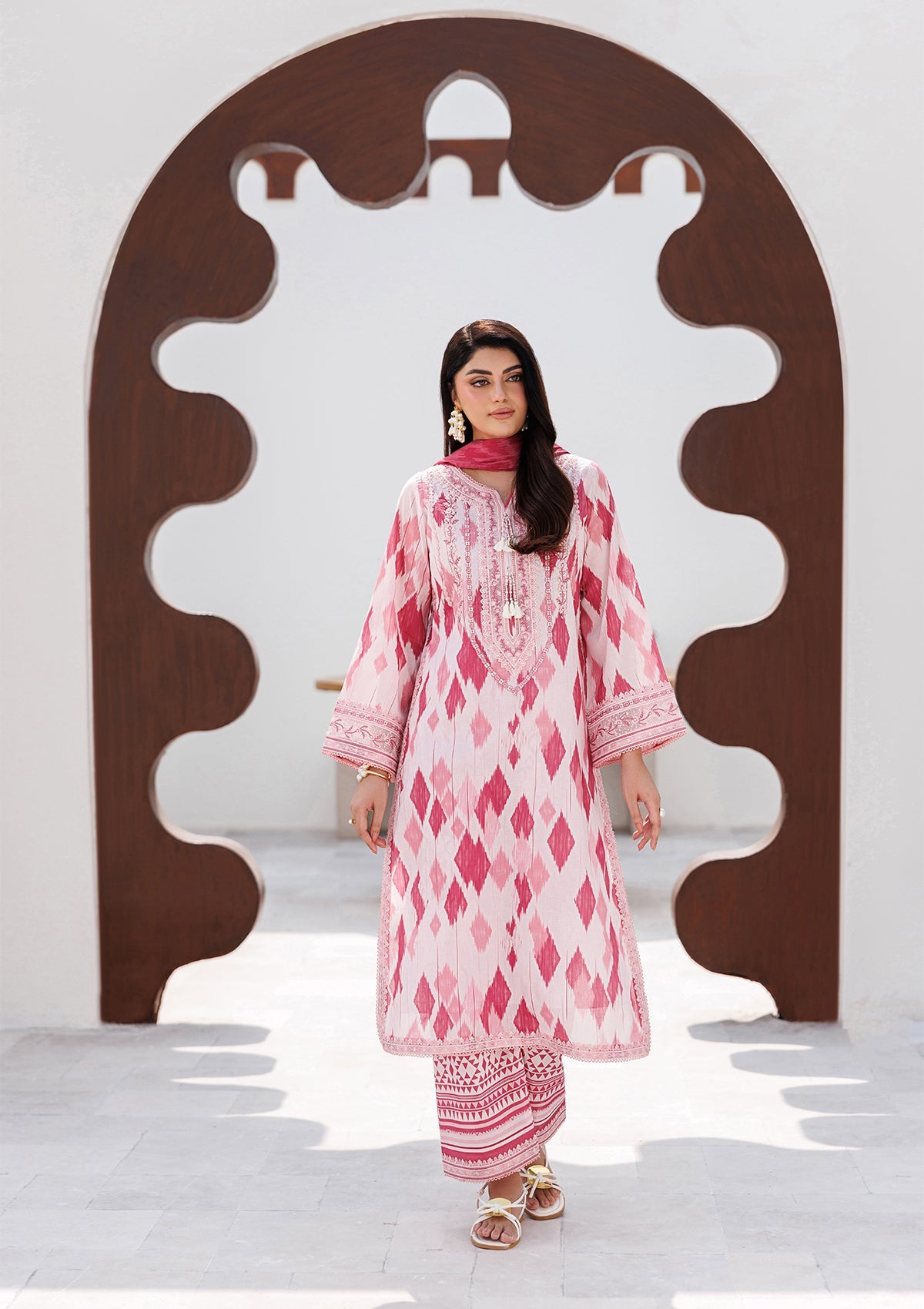 PRINTED EMB LAWN BT006810-LPK