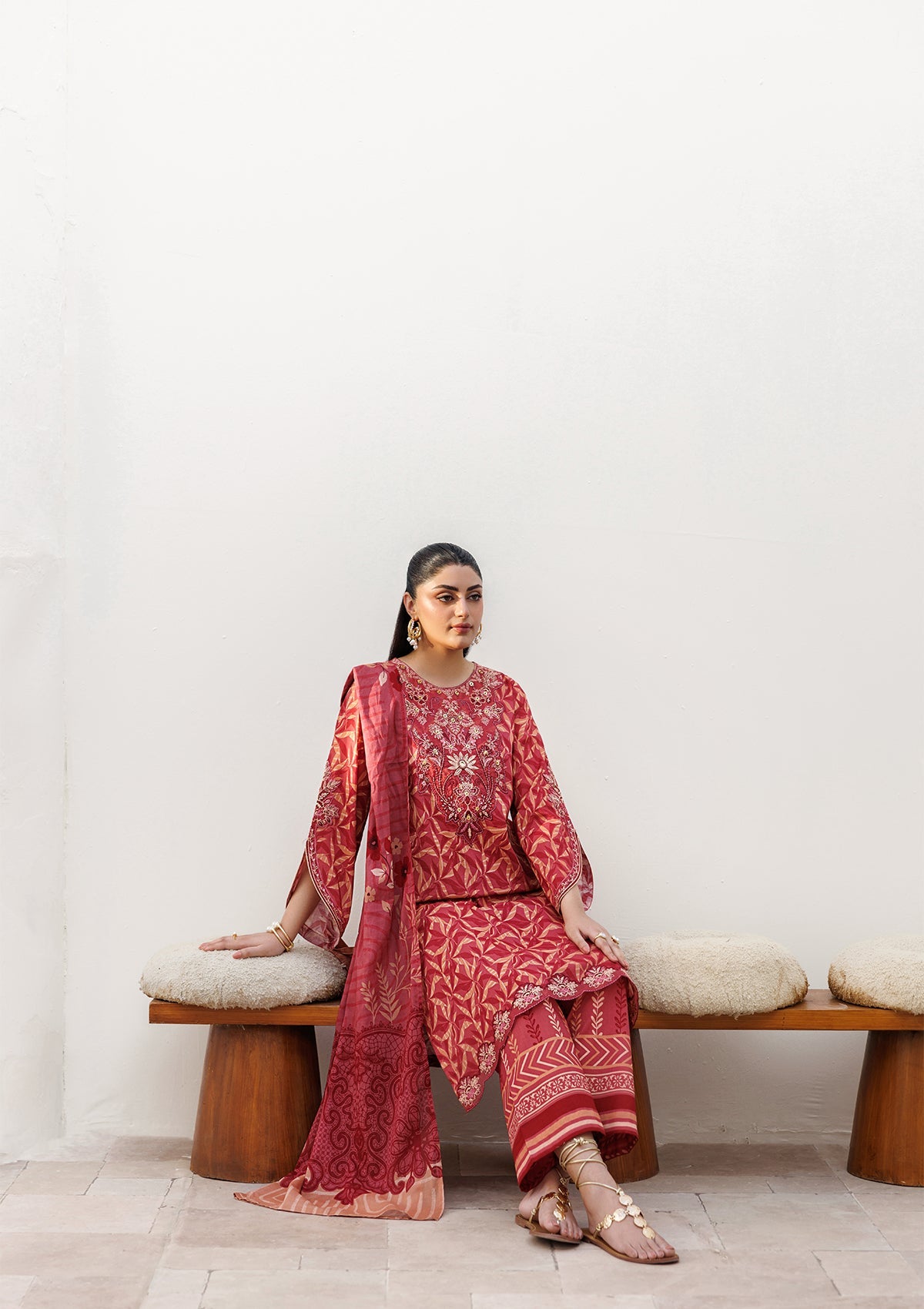 PRINTED EMB LAWN BT006810-LMR