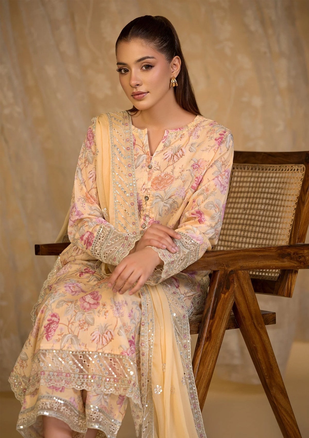 Embroidered Lawn (BT006285-YLO)