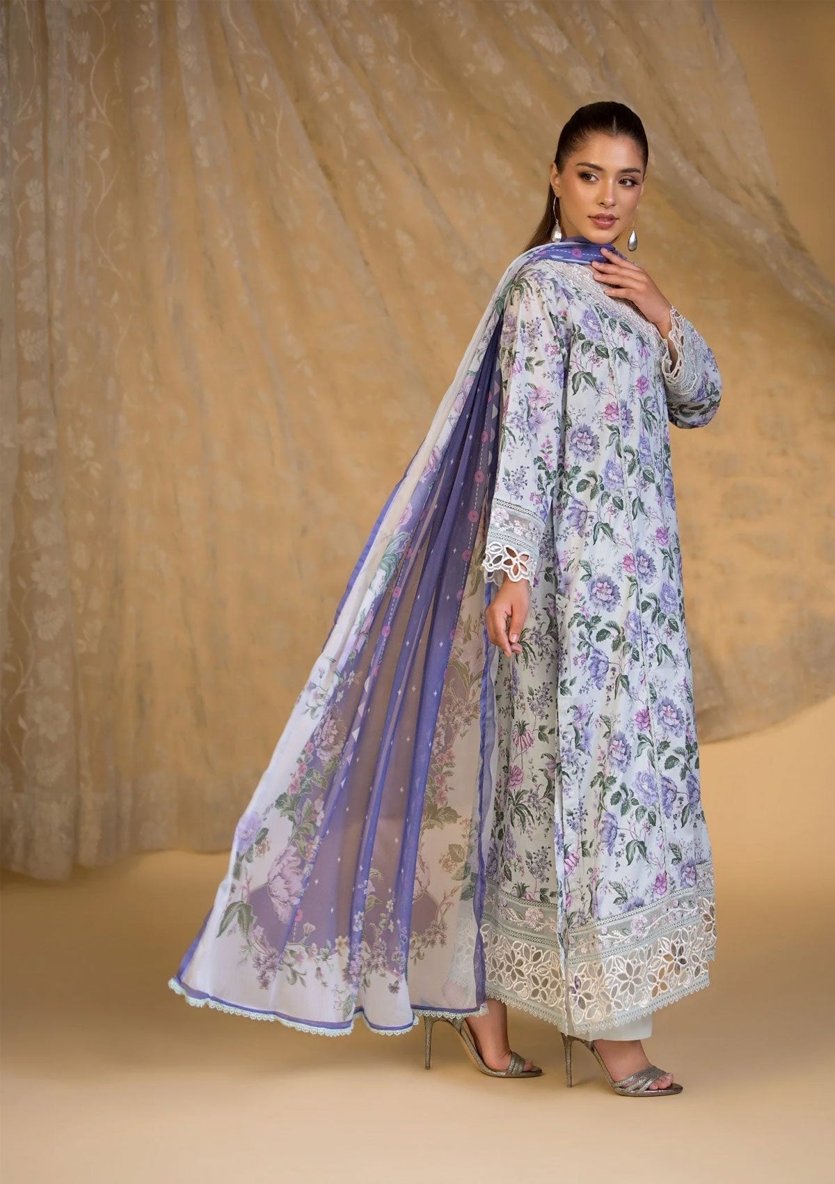 Printed Embroidered Khaddar BT006620-SBL