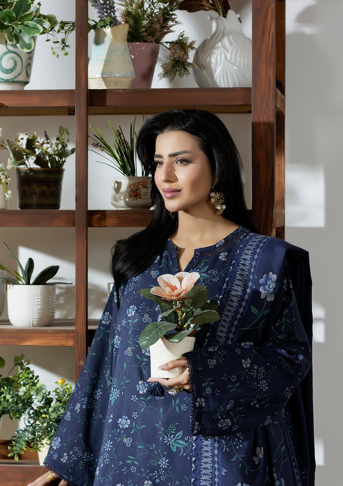 Printed Dhanak BT006605-BLU