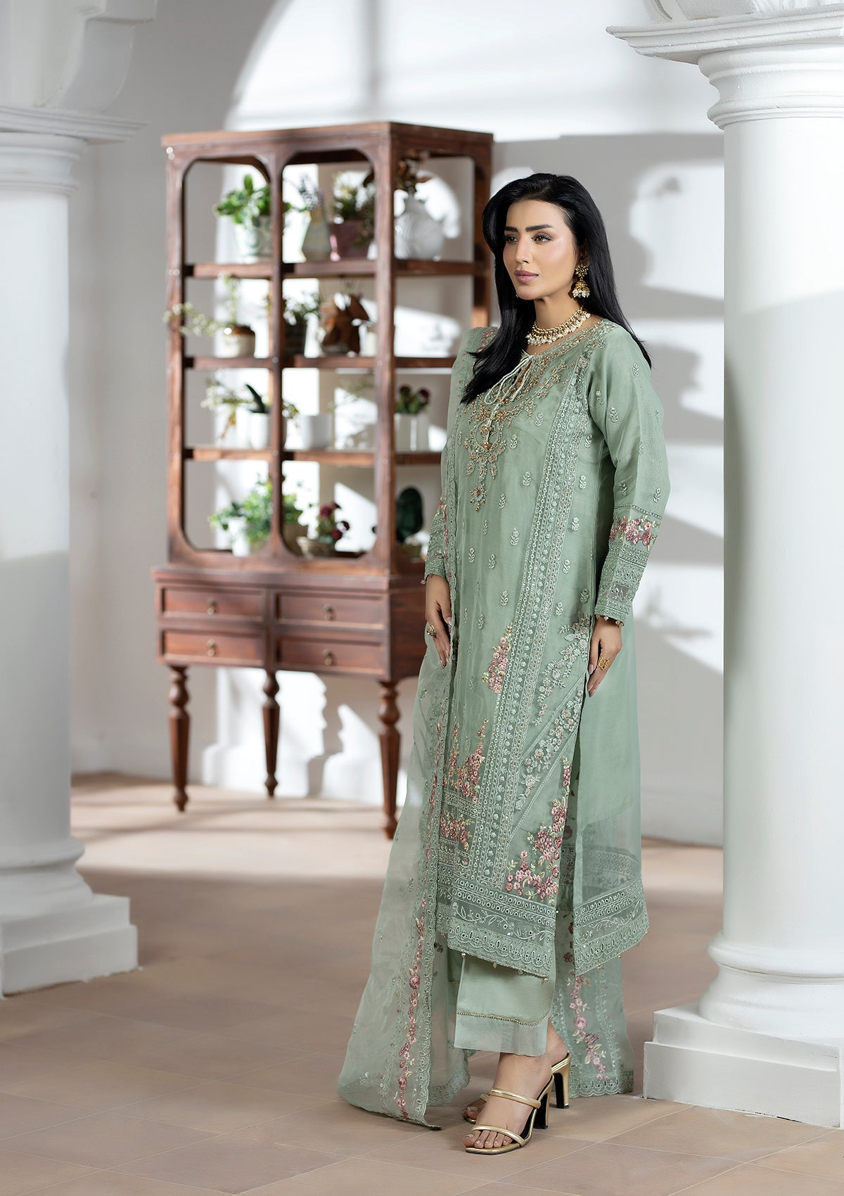 Embroidered Organza BT006615-PST
