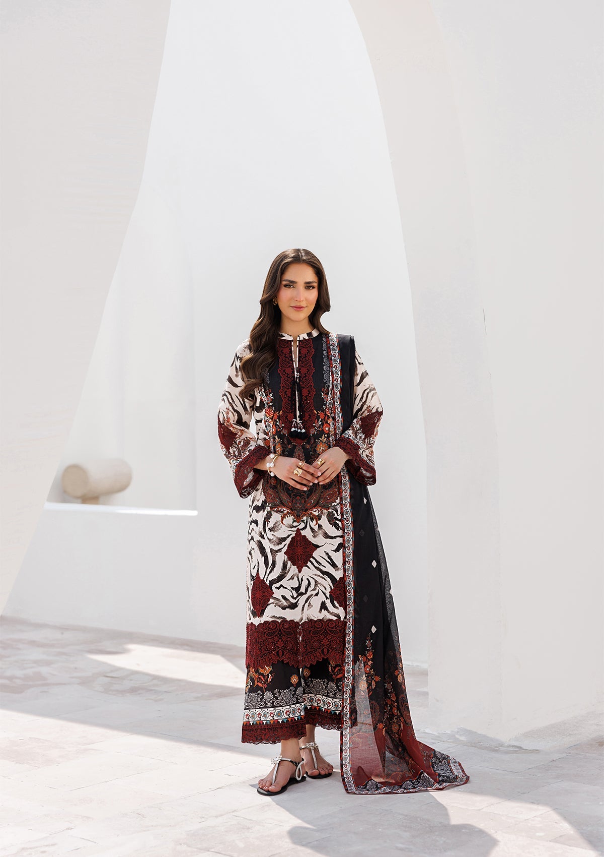PRINTED EMB LAWN BT006810-BMN