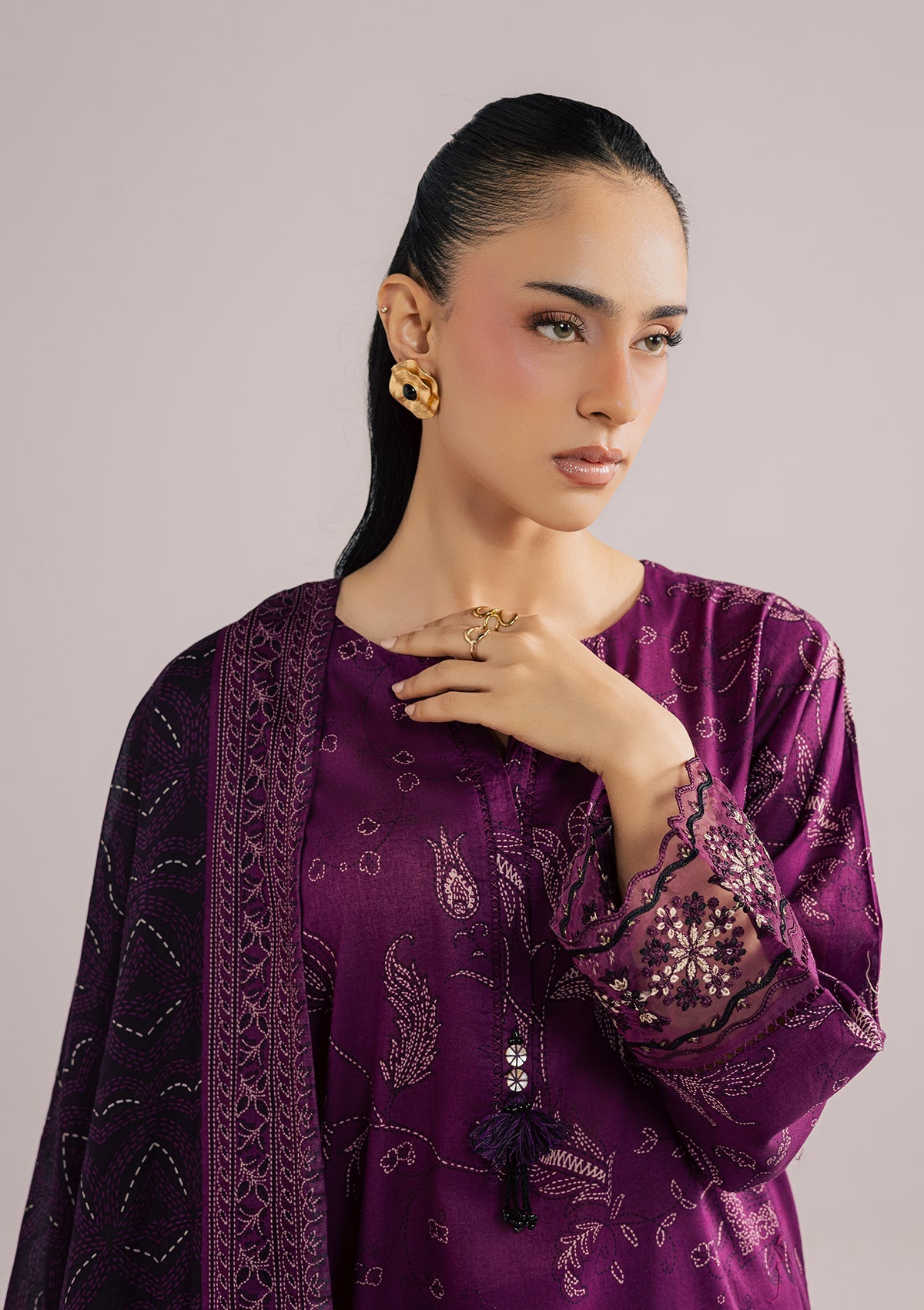 PRINTED EMBROIDERED LAWN BT006852-PRP