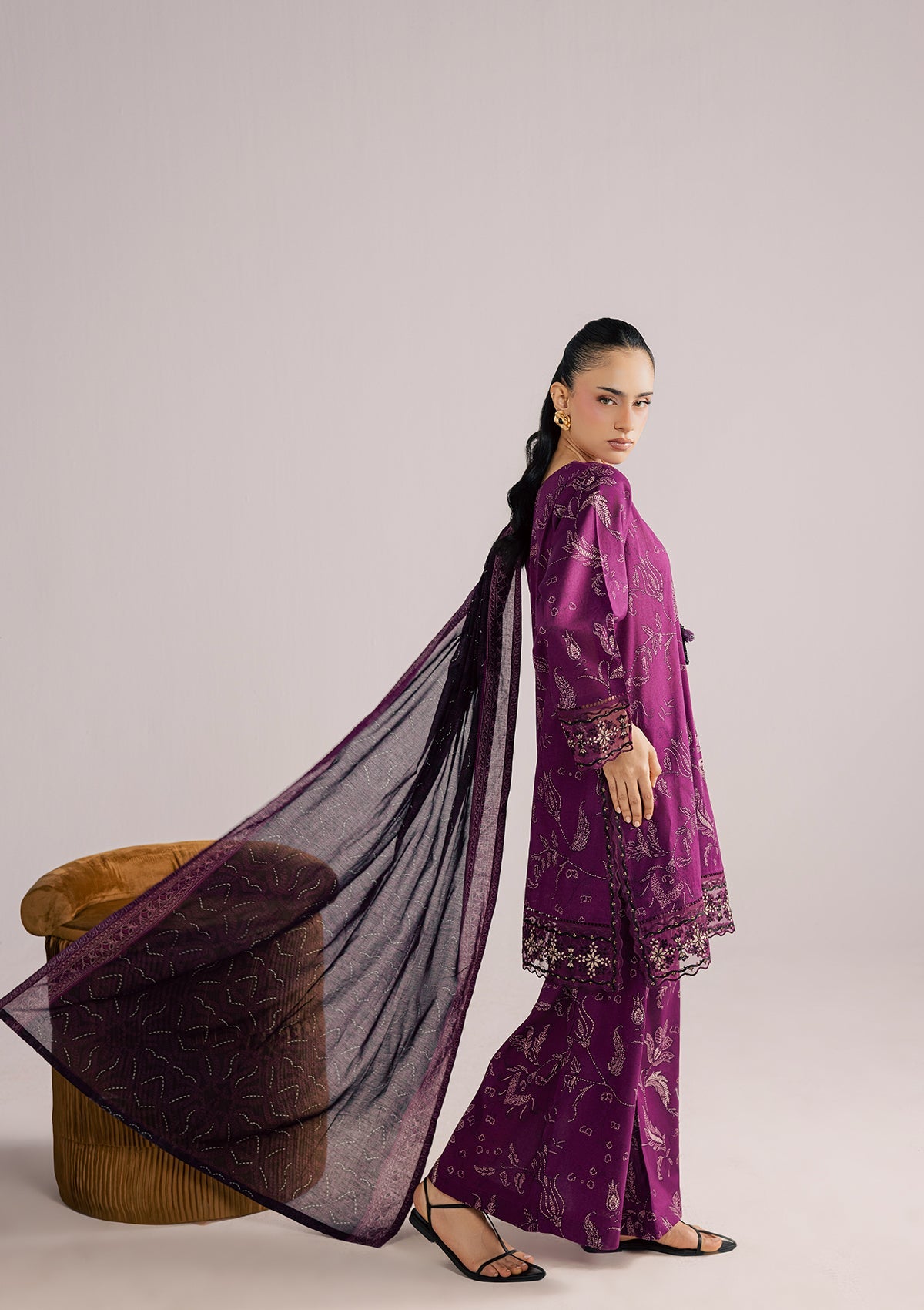 PRINTED EMBROIDERED LAWN BT006852-PRP