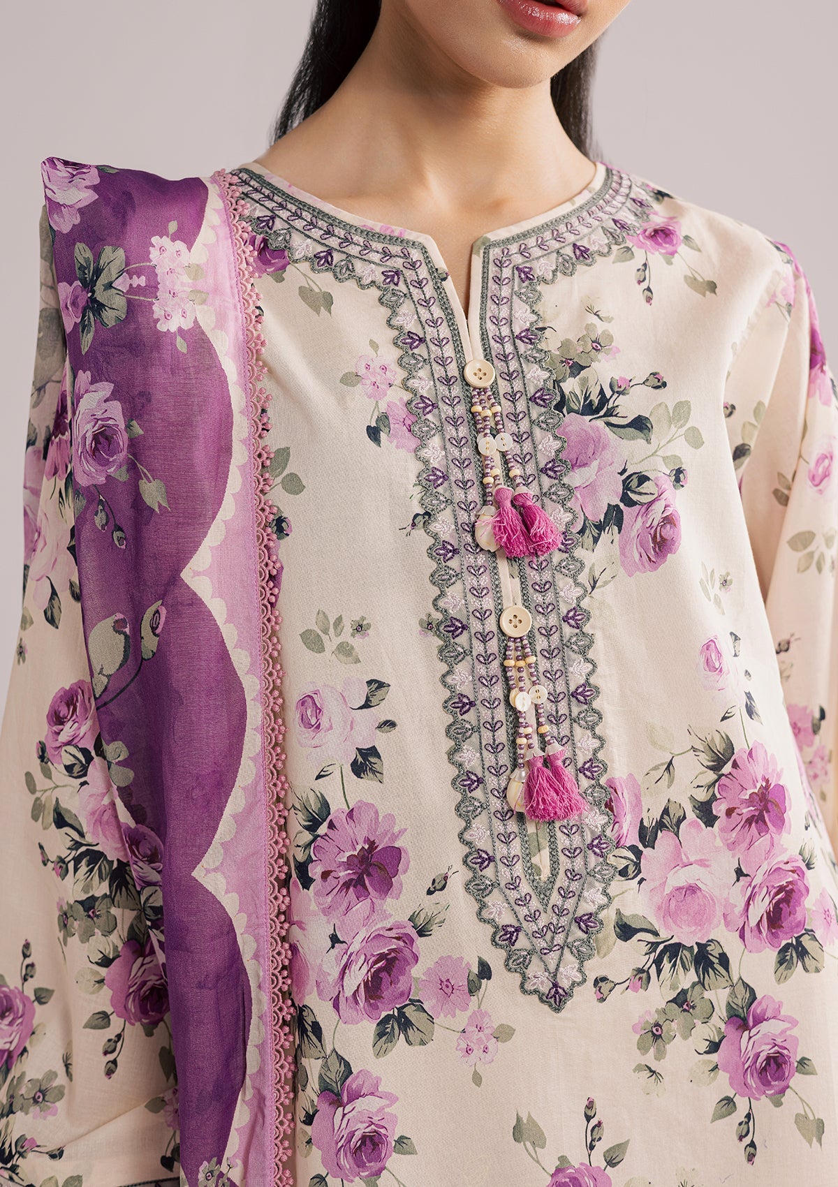 PRINTED EMBROIDERED LAWN BT006859-CRM