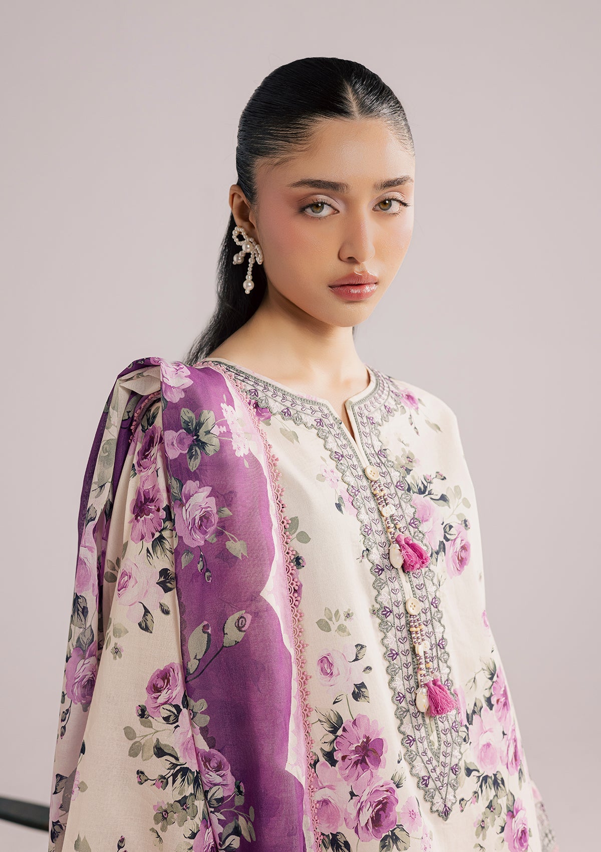 PRINTED EMBROIDERED LAWN BT006859-CRM