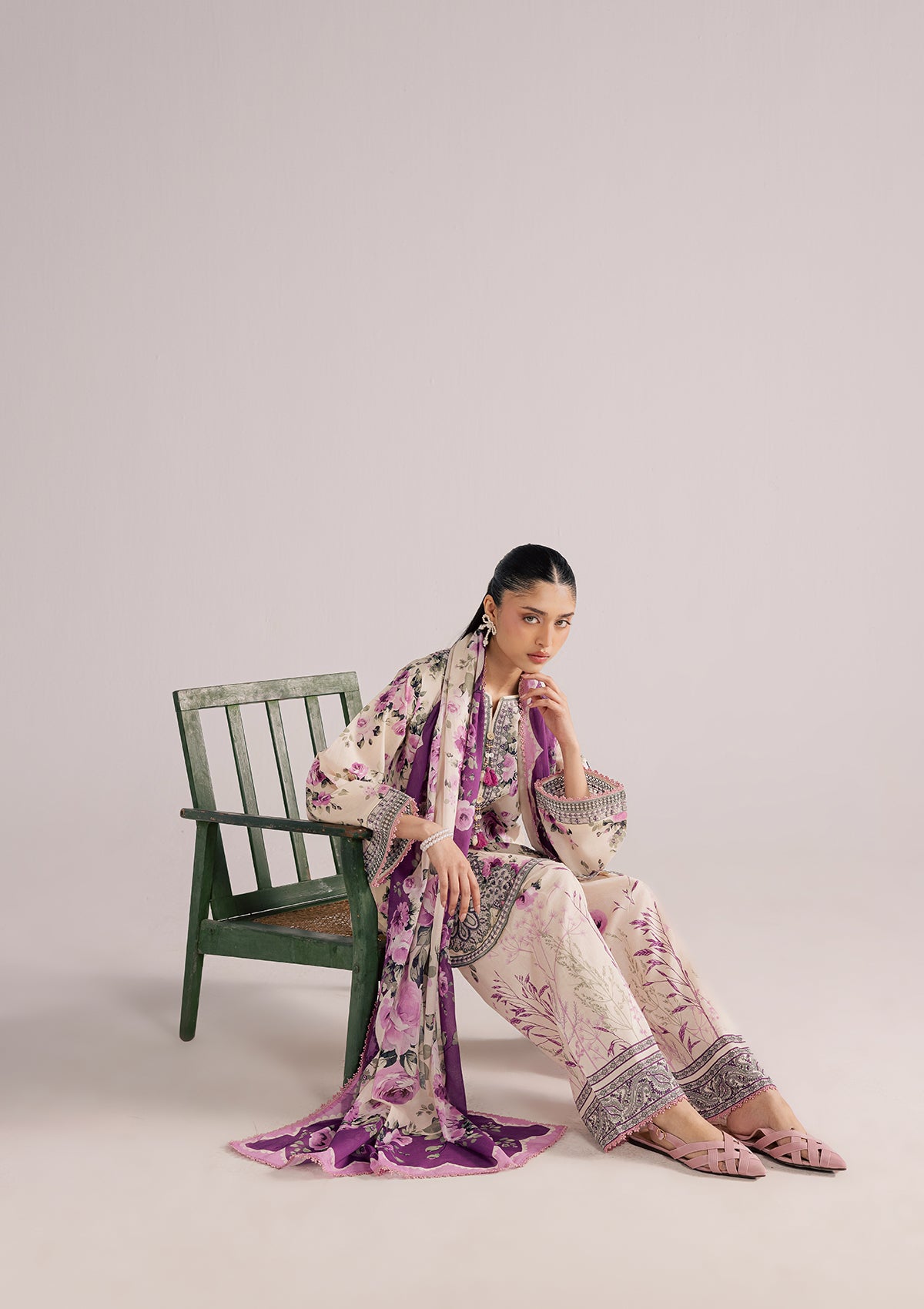 PRINTED EMBROIDERED LAWN BT006859-CRM