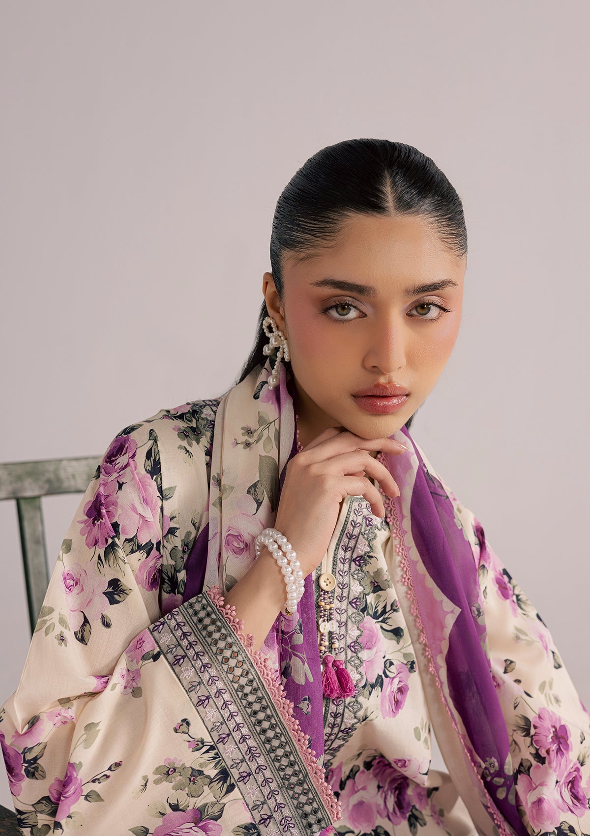 PRINTED EMBROIDERED LAWN BT006859-CRM
