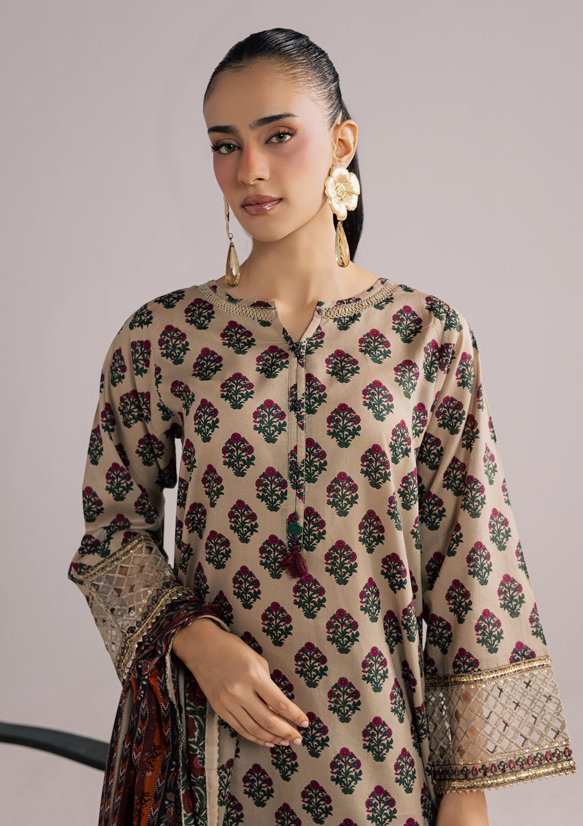 PRINTED EMBROIDERED LAWN BT006852-SKN