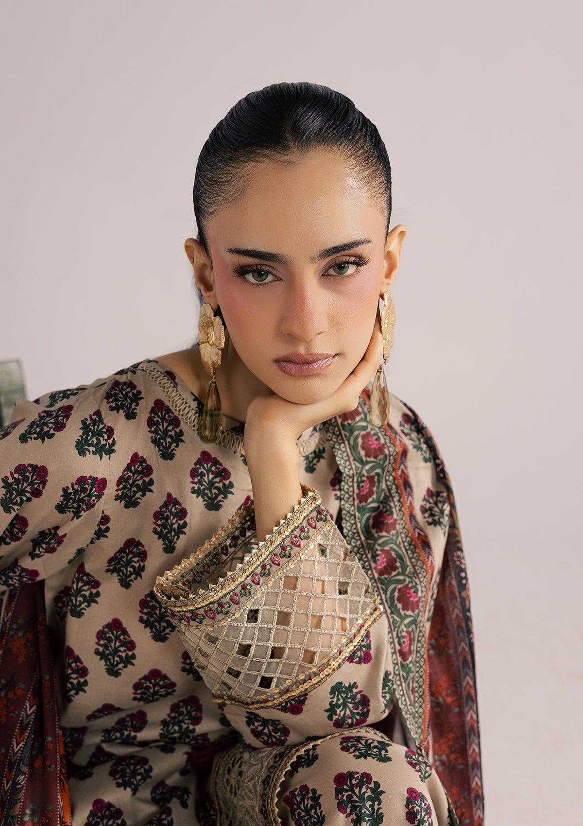 PRINTED EMBROIDERED LAWN BT006852-SKN