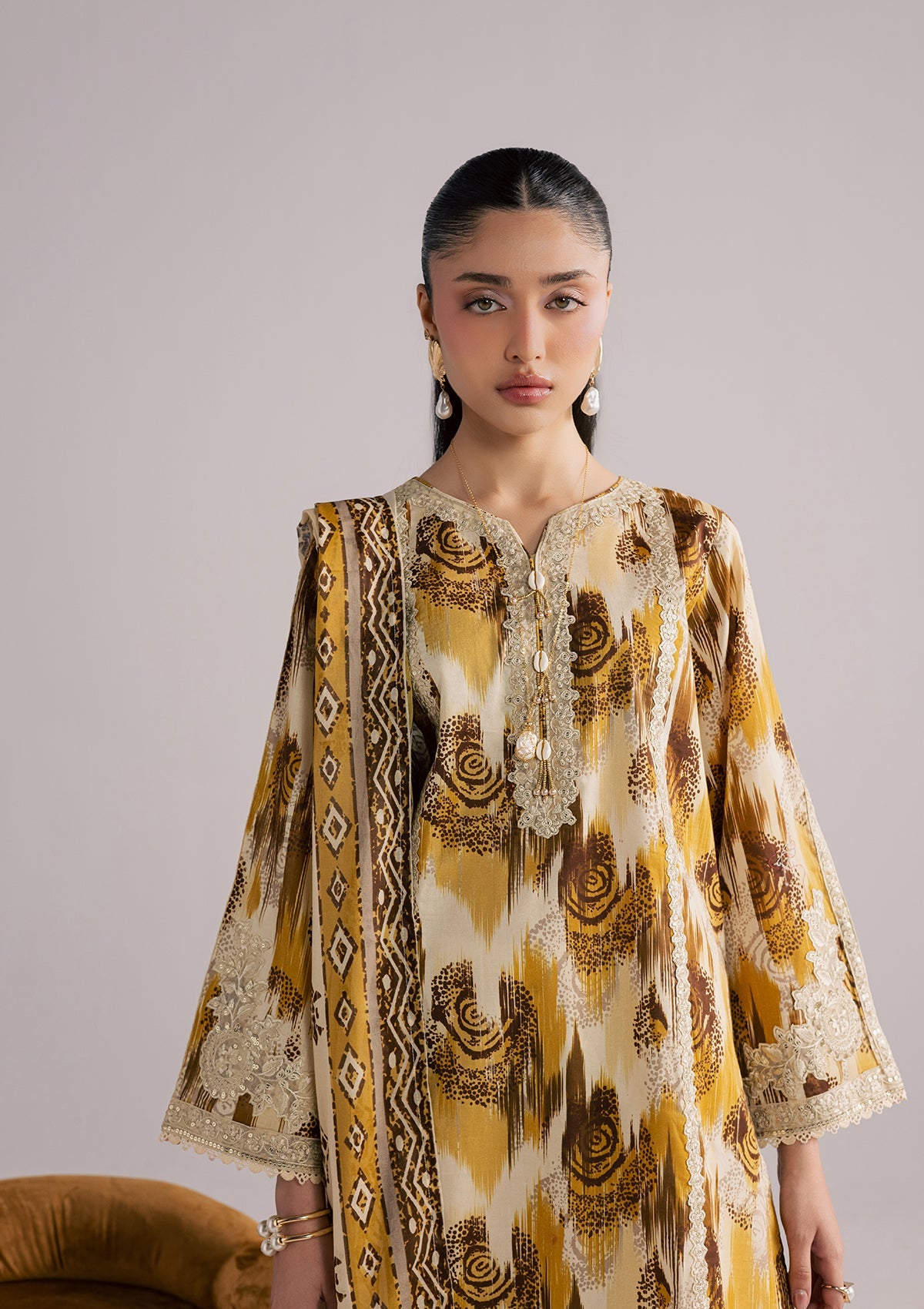 PRINTED EMBROIDERED LAWN BT006859-MRD