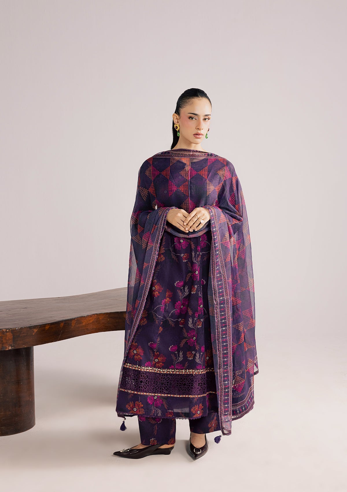 PRINTED EMBROIDERED LAWN BT006853-PRP
