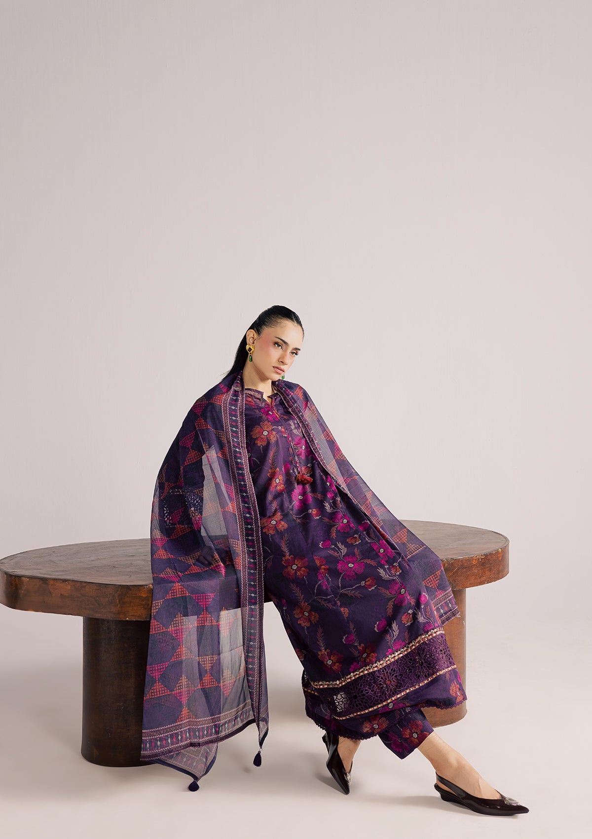 PRINTED EMBROIDERED LAWN BT006853-PRP