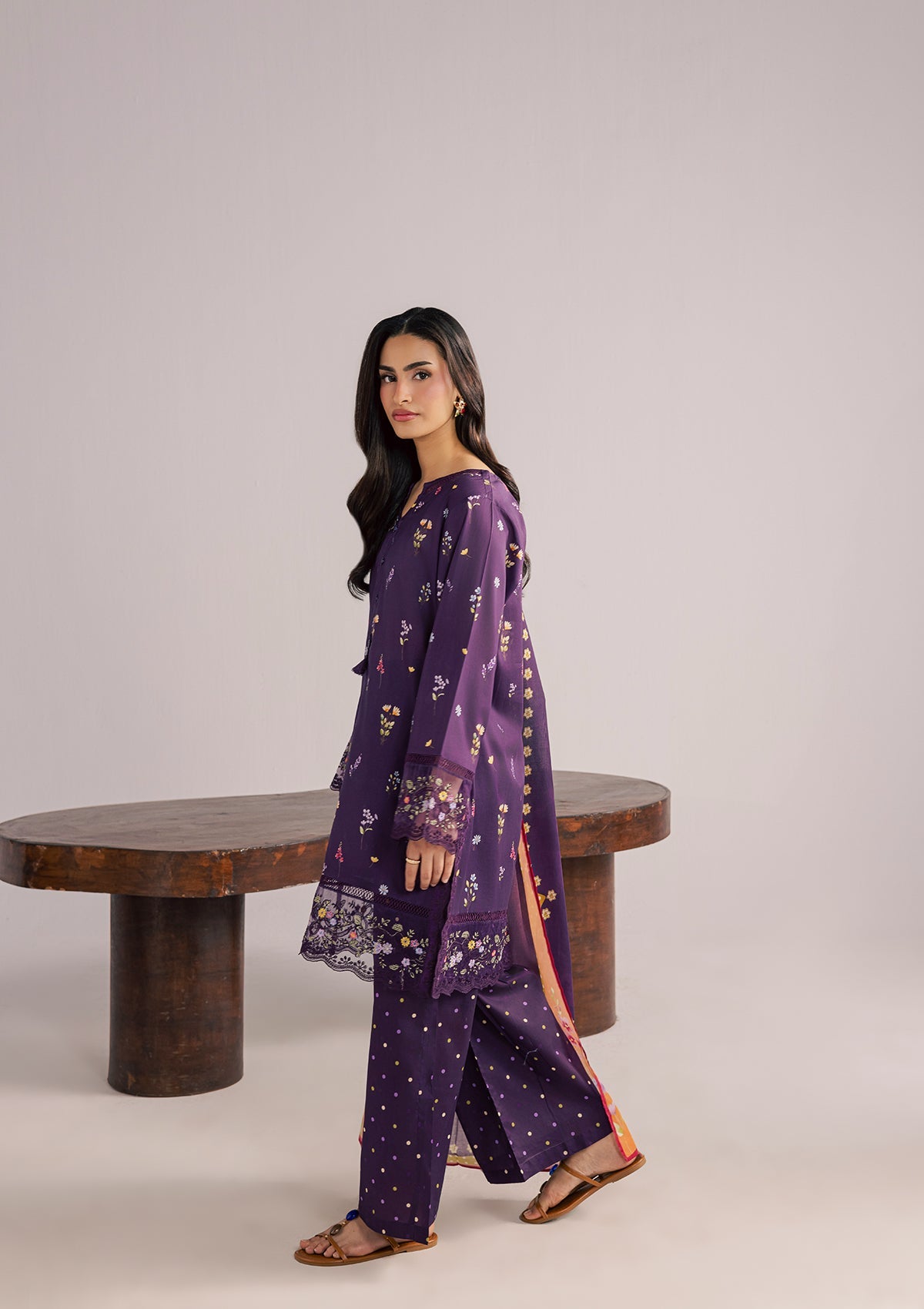 PRINTED EMBROIDERED LAWN BT006852-FLS