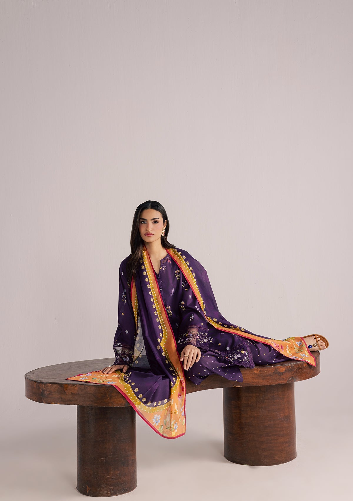 PRINTED EMBROIDERED LAWN BT006852-FLS