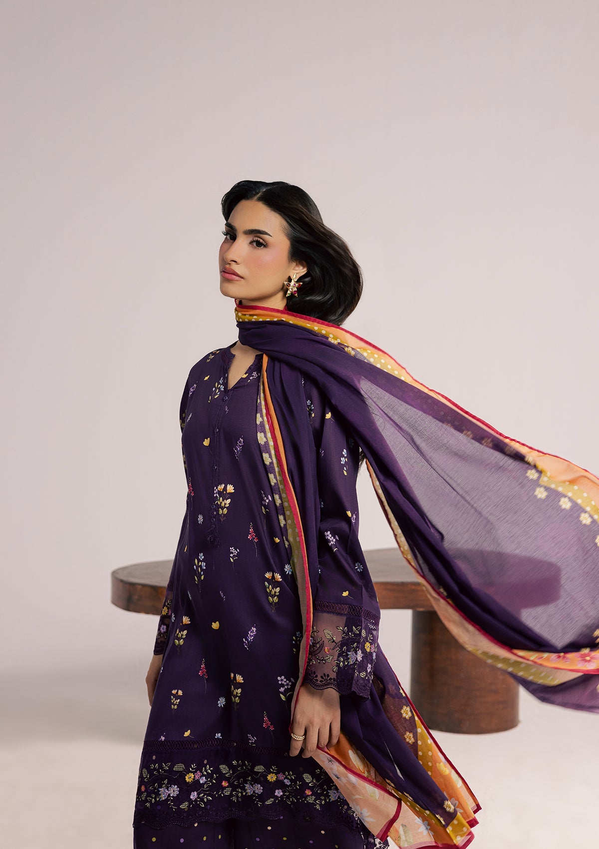 PRINTED EMBROIDERED LAWN BT006852-FLS
