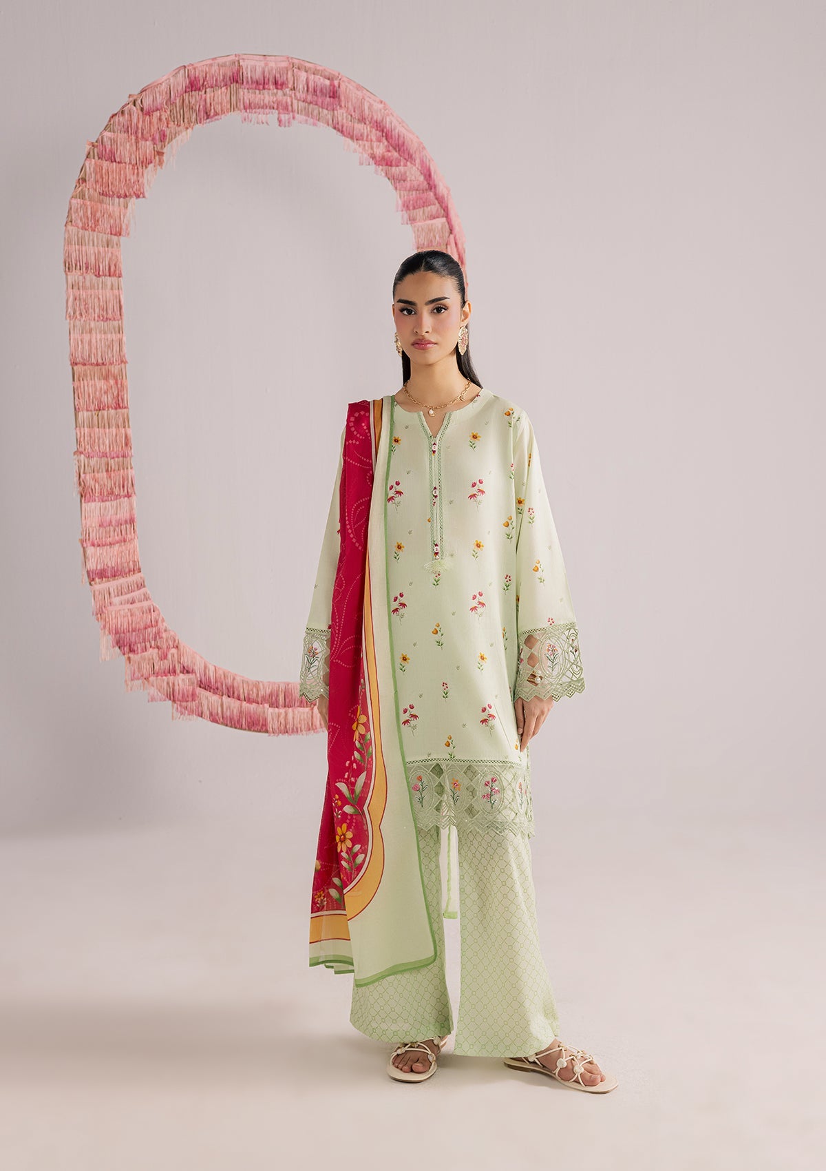 PRINTED EMBROIDERED LAWN BT006852-PST