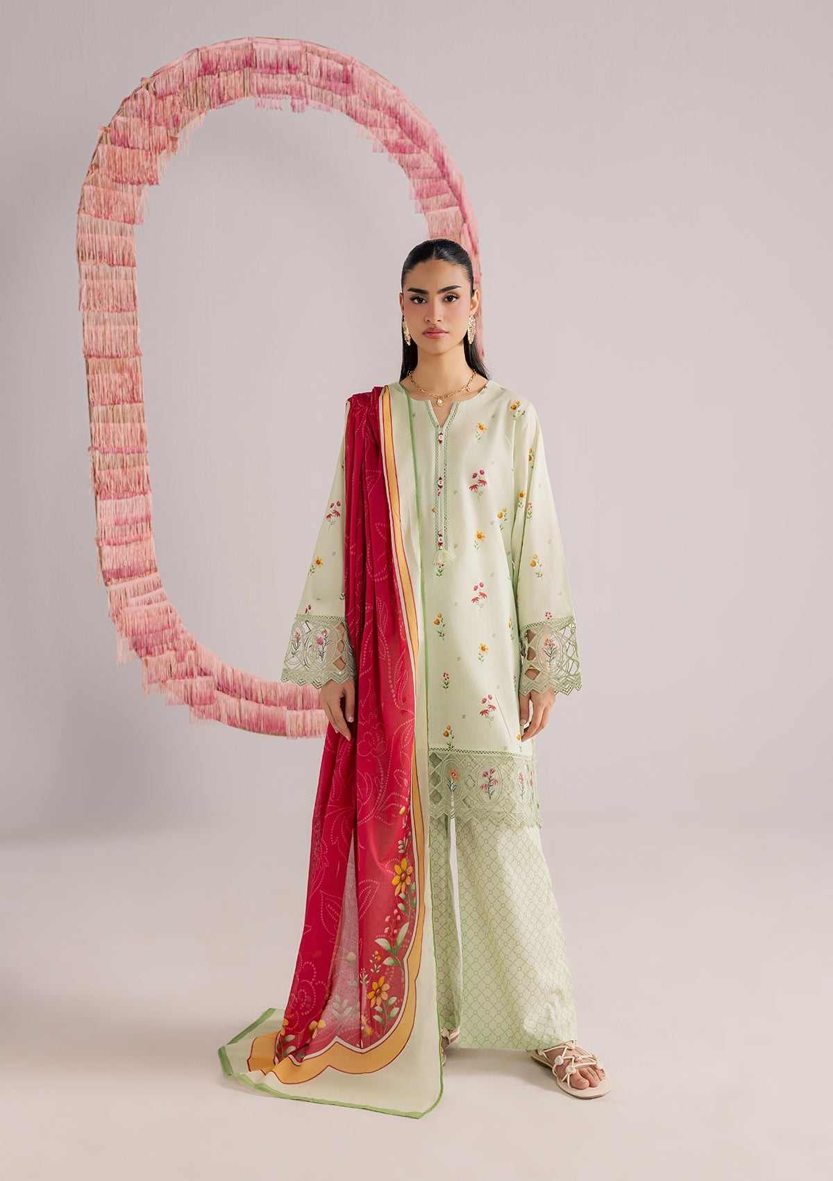 PRINTED EMBROIDERED LAWN BT006852-PST
