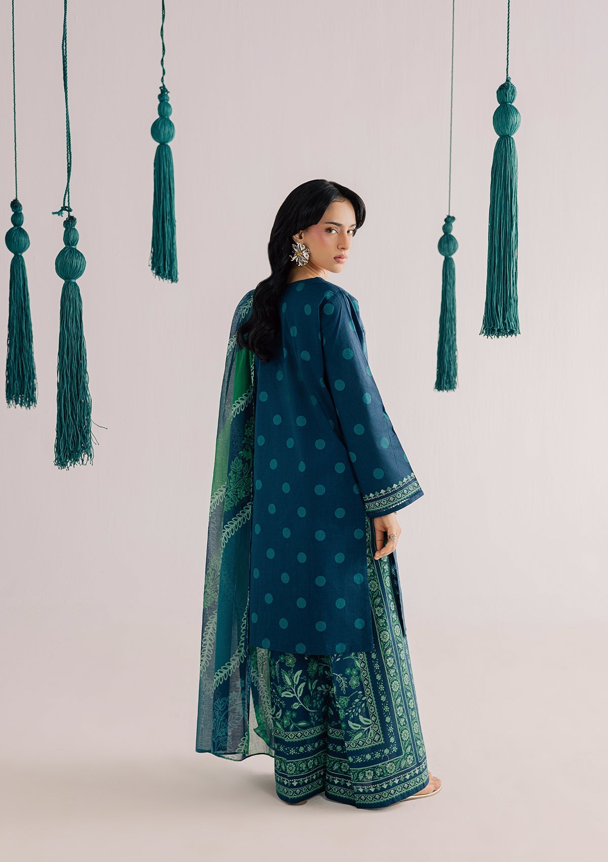 PRINTED EMBROIDERED LAWN BT006860-BGN