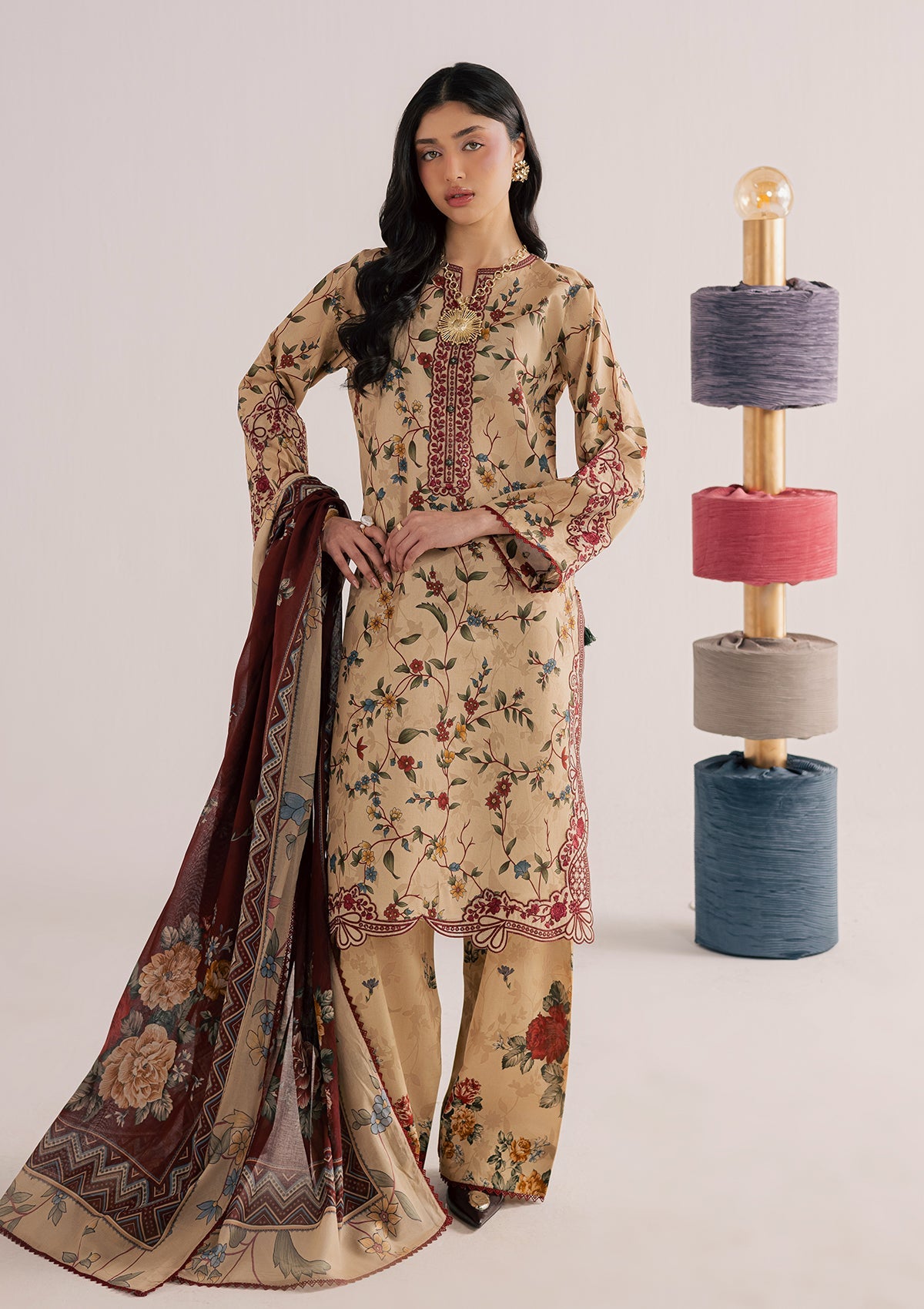 PRINTED EMBROIDERED LAWN BT006859-KHI