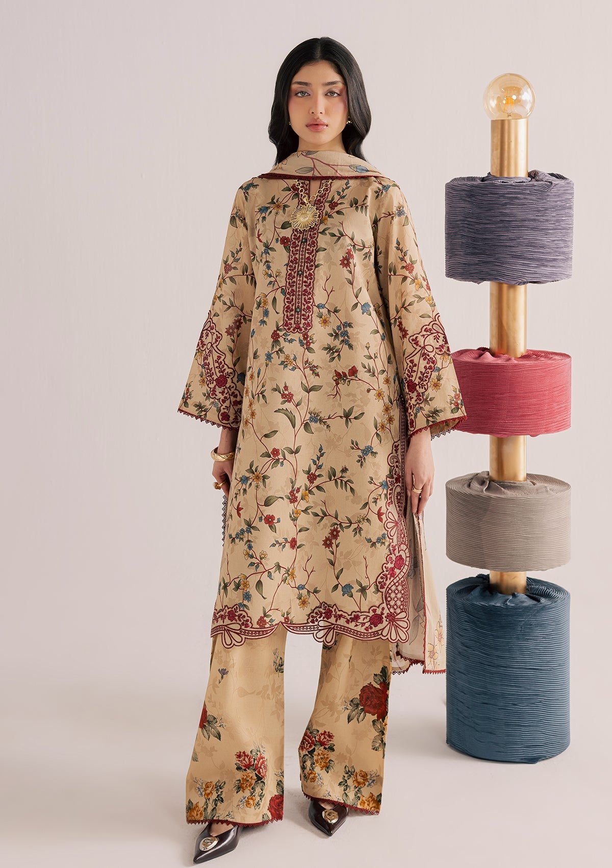 PRINTED EMBROIDERED LAWN BT006859-KHI