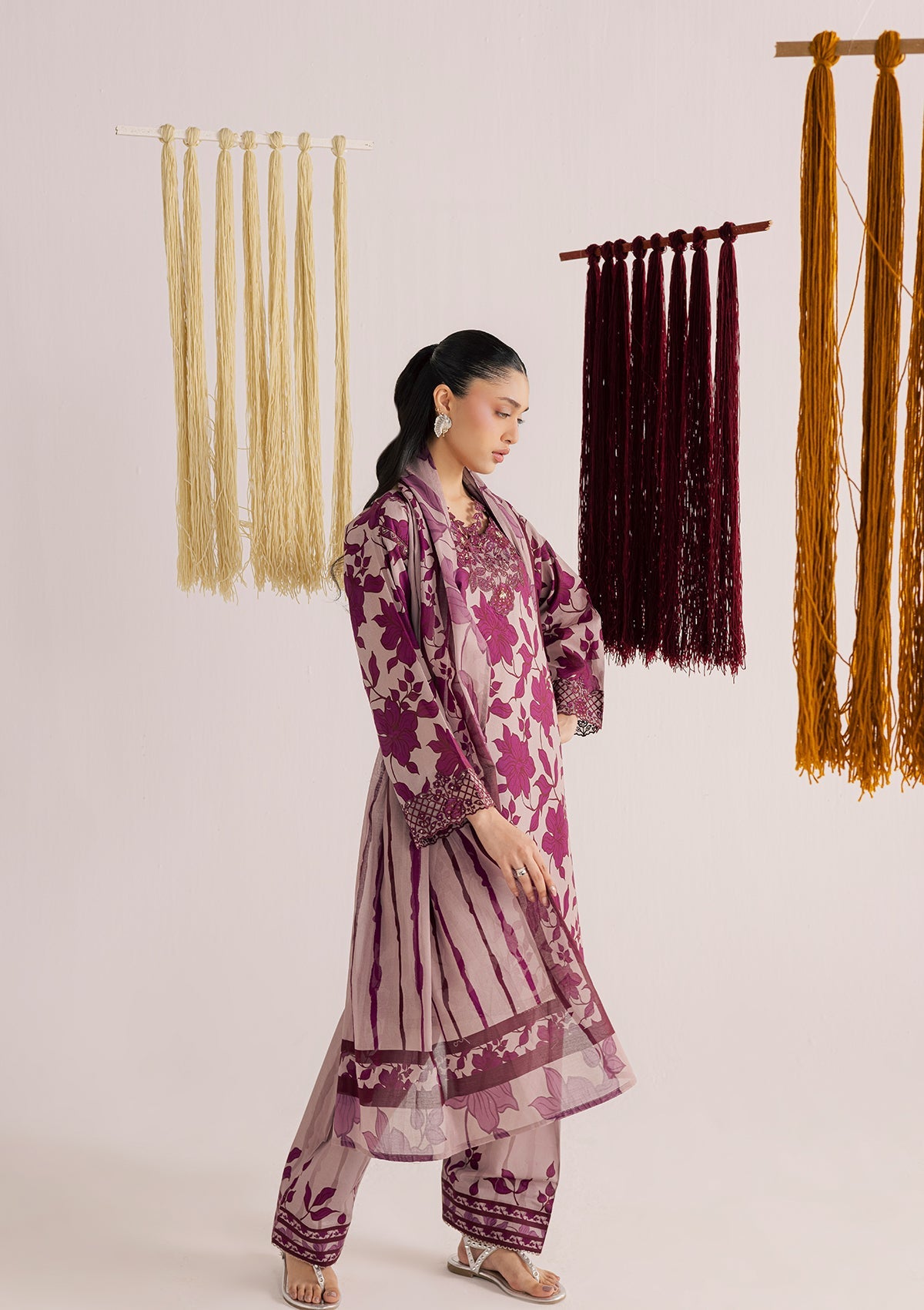 PRINTED EMBROIDERED LAWN BT006859-MGT