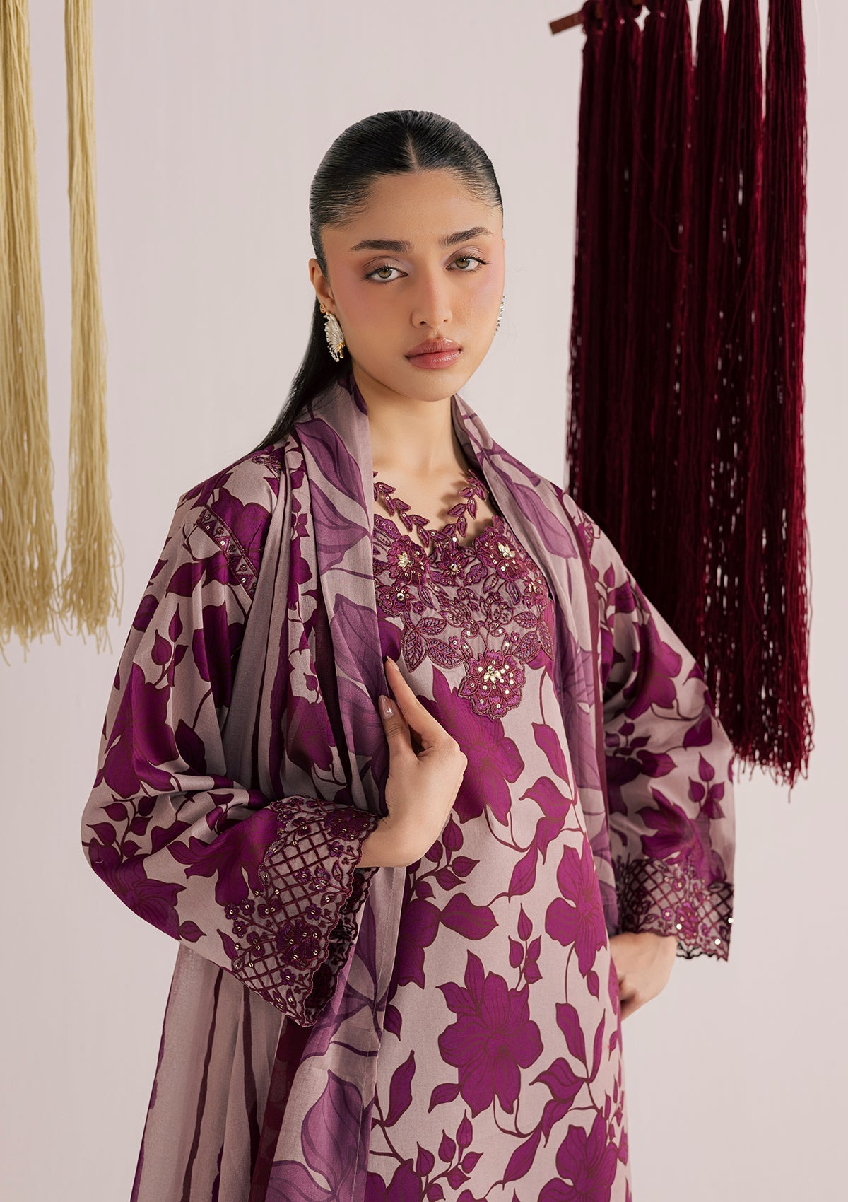 PRINTED EMBROIDERED LAWN BT006859-MGT
